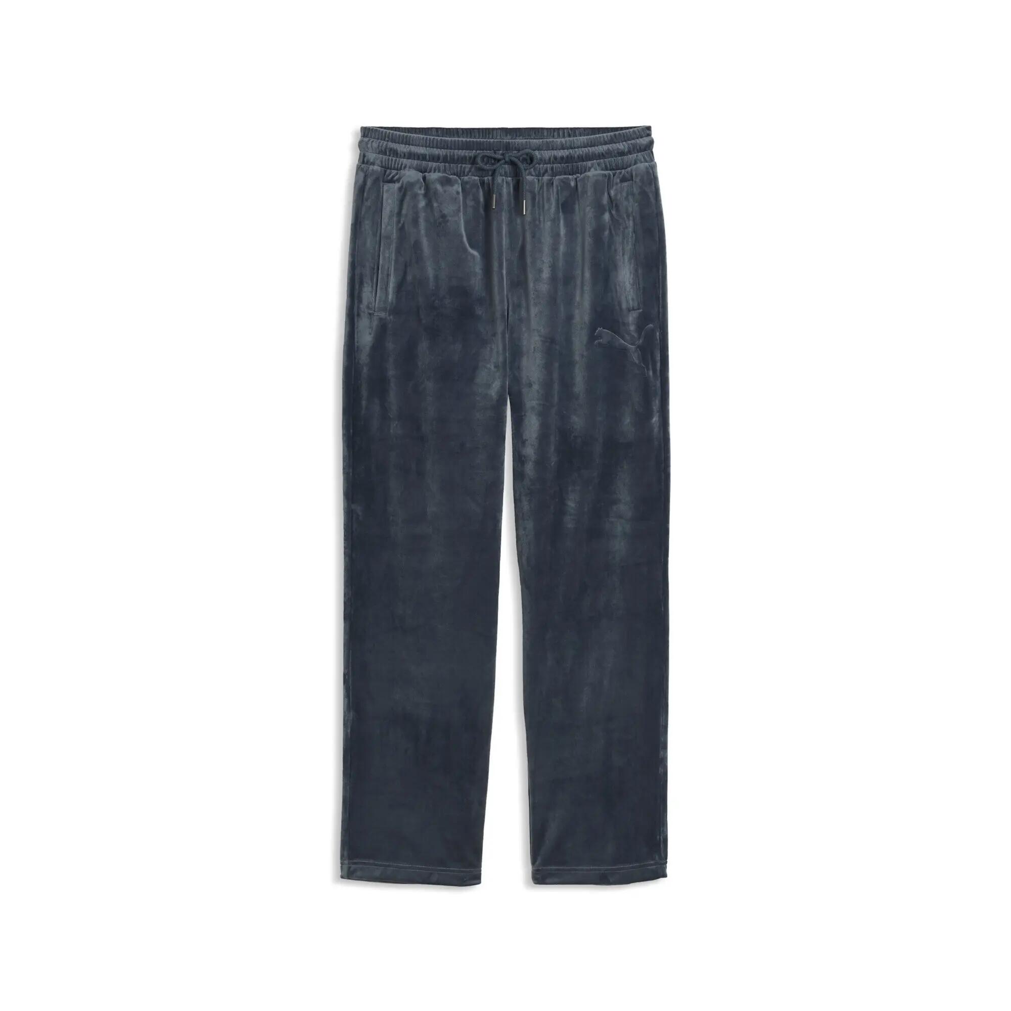 Pantaloni trening catifea bărbați Essentials Elevated Relaxed Velour PUMA