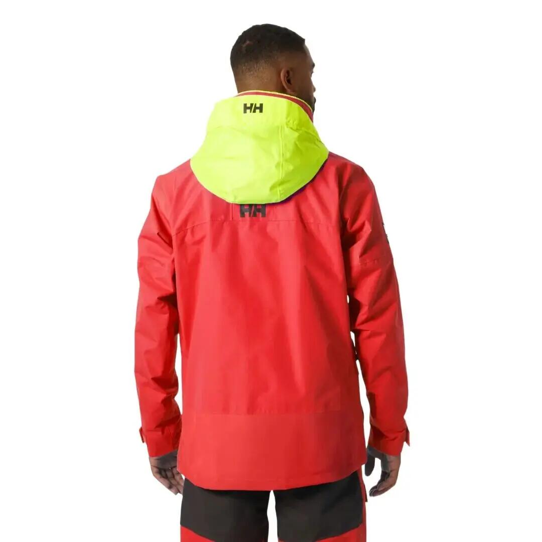 Chaqueta Roja Helly Hansen Pier 4.0 Alert Red Impermeable y Transpirable 3/5