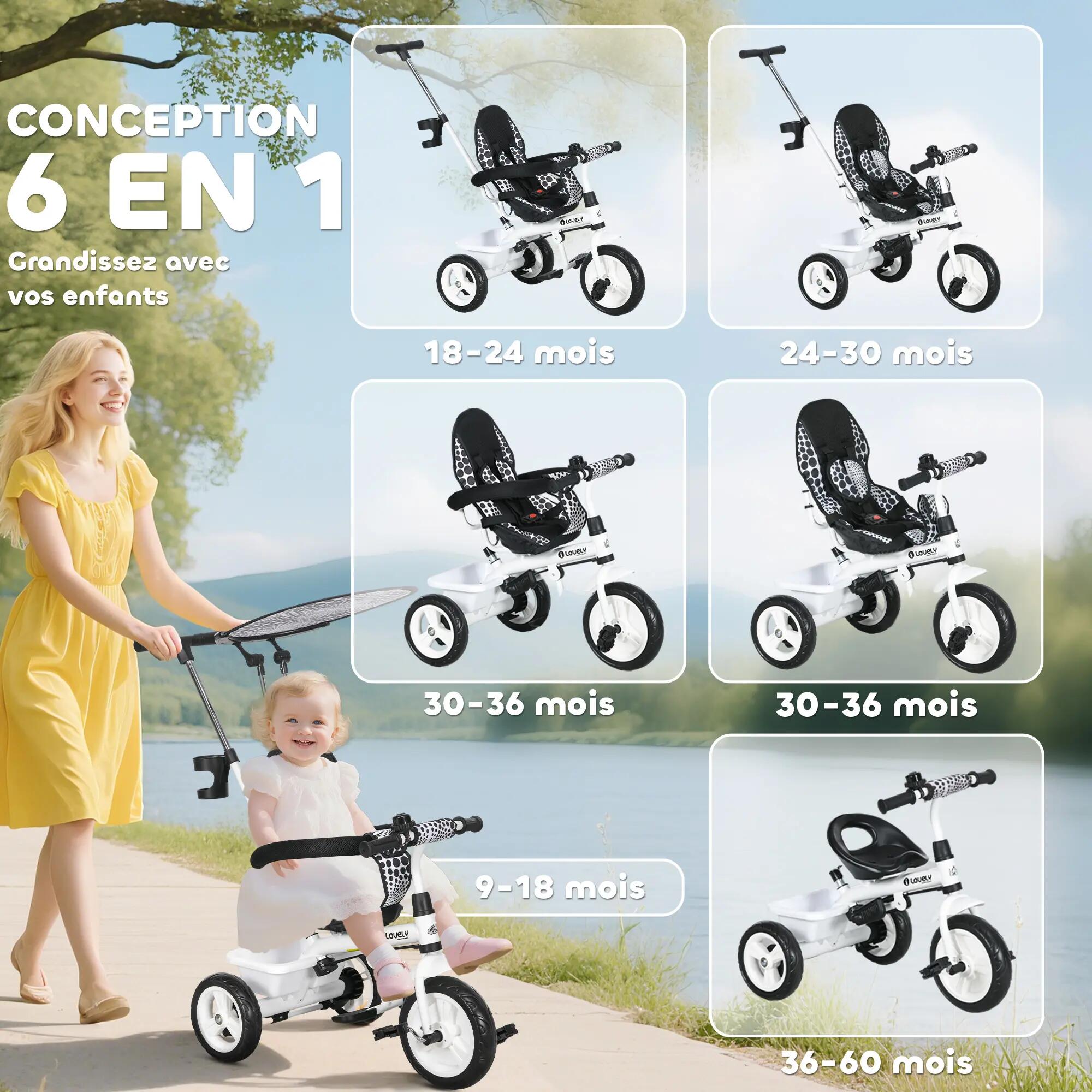 Tricycle enfant évolutif 4/5