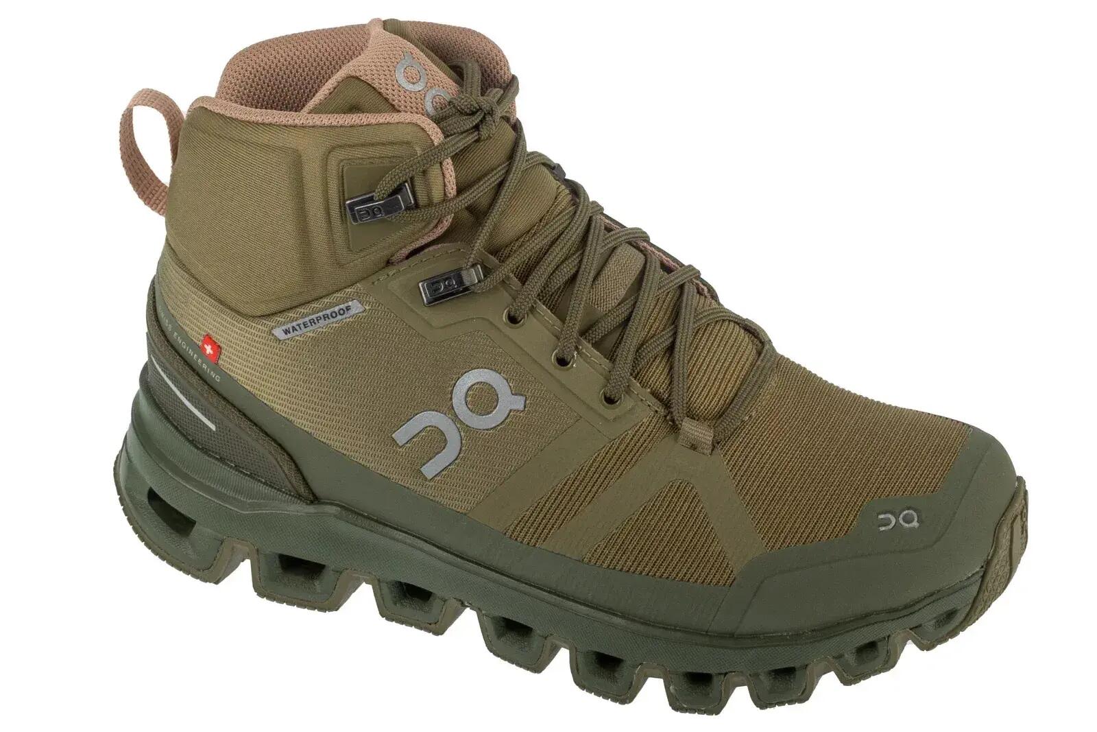 Wanderschuhe On Running Cloudrock Waterproof Olive 1/5