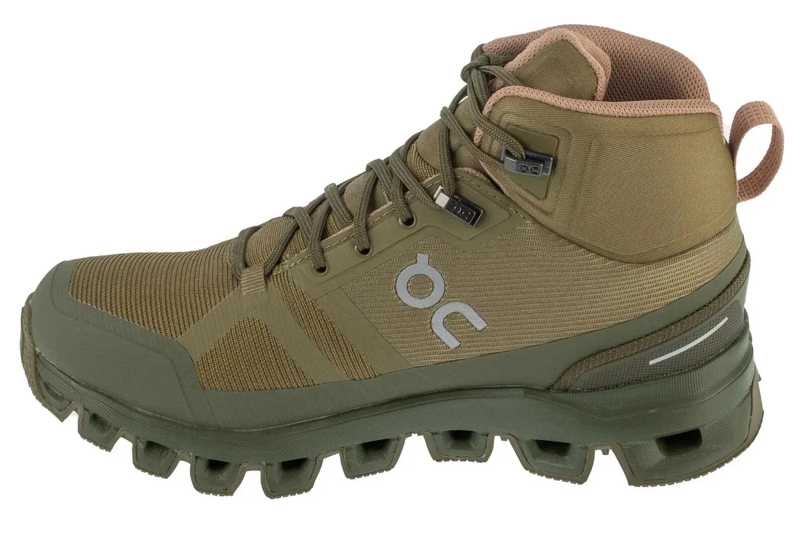 Wanderschuhe On Running Cloudrock Waterproof Olive 3/5