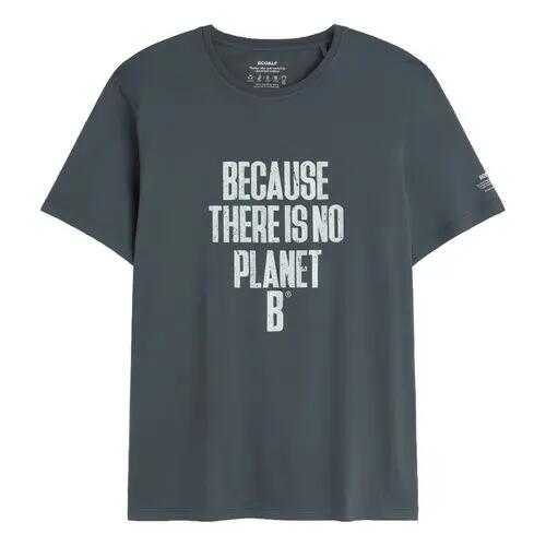 Camiseta Azul Ecoalf Min T-Shirt Steel Blue De Corte Regular 4/4