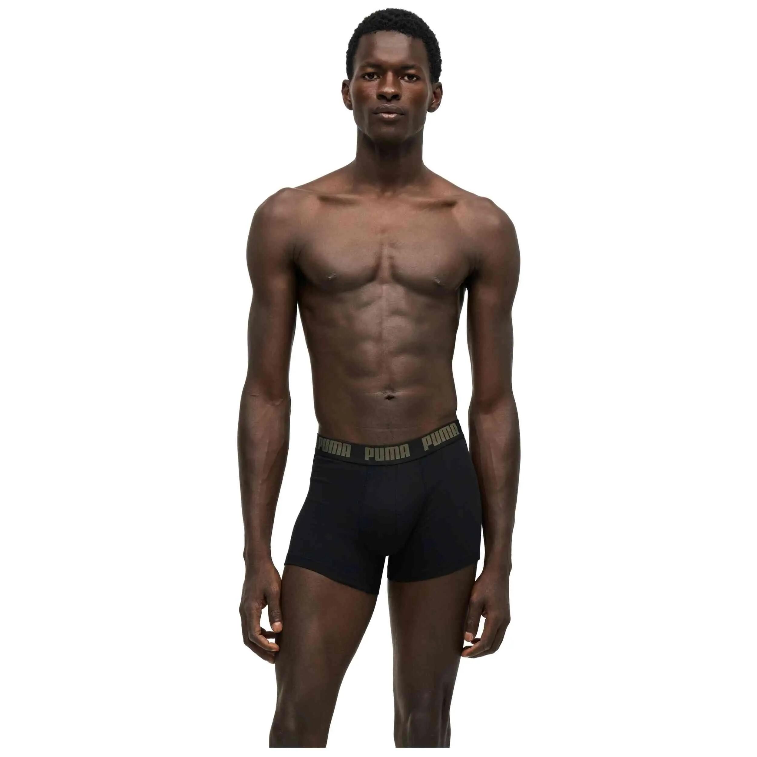 Pack de calzoncillos Puma modelo Everyday Basic Trunk "Olive Black" para hombre 5/5