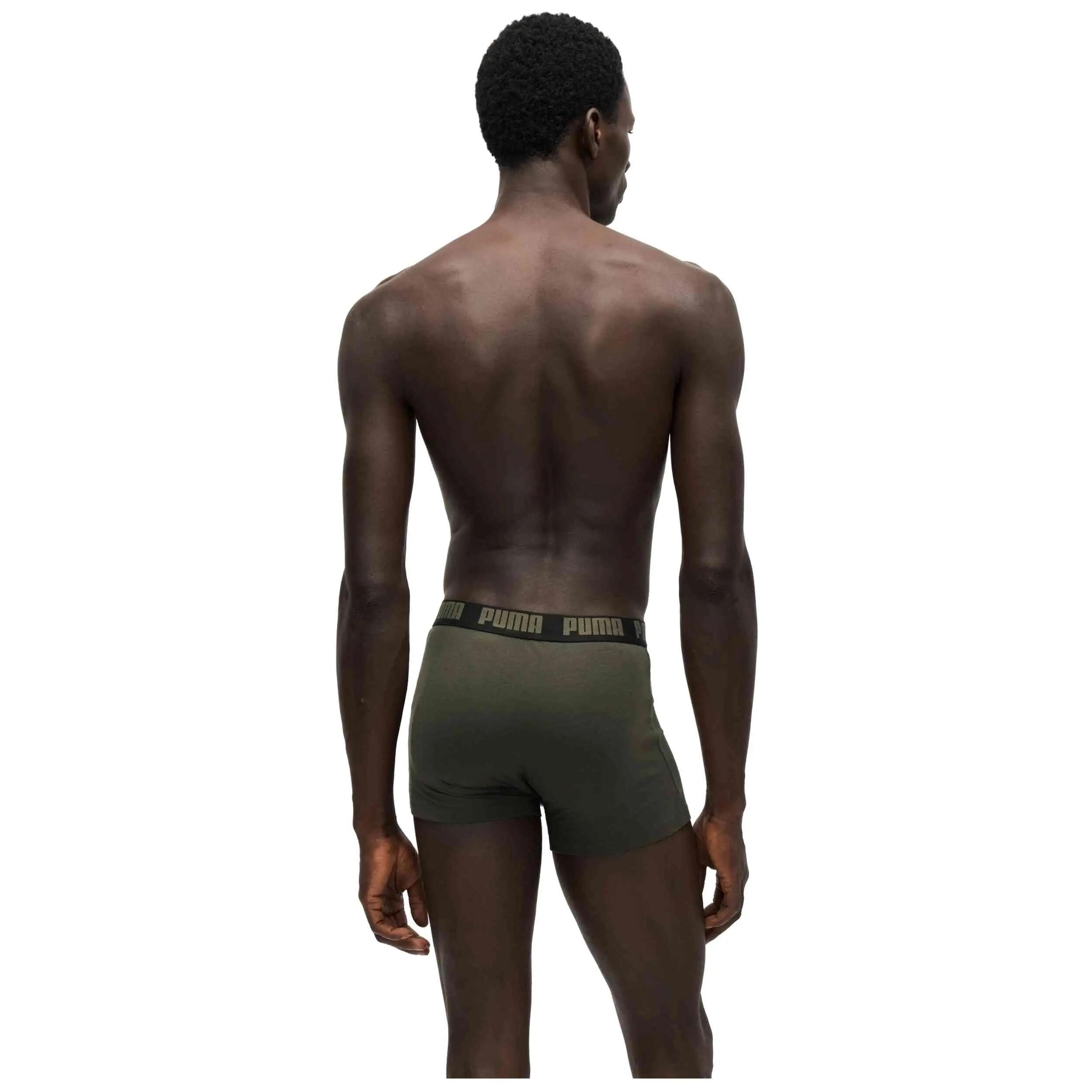 Pack de calzoncillos Puma modelo Everyday Basic Trunk "Olive Black" para hombre 4/5