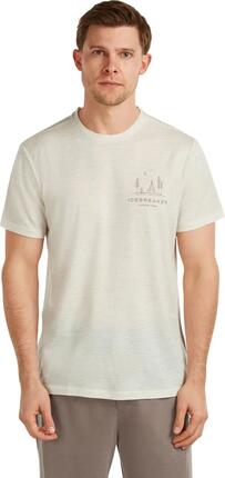 T-Shirt Icebreaker 150 Tech Lite Tee Peaceful Pass Ecru Blanc Homme