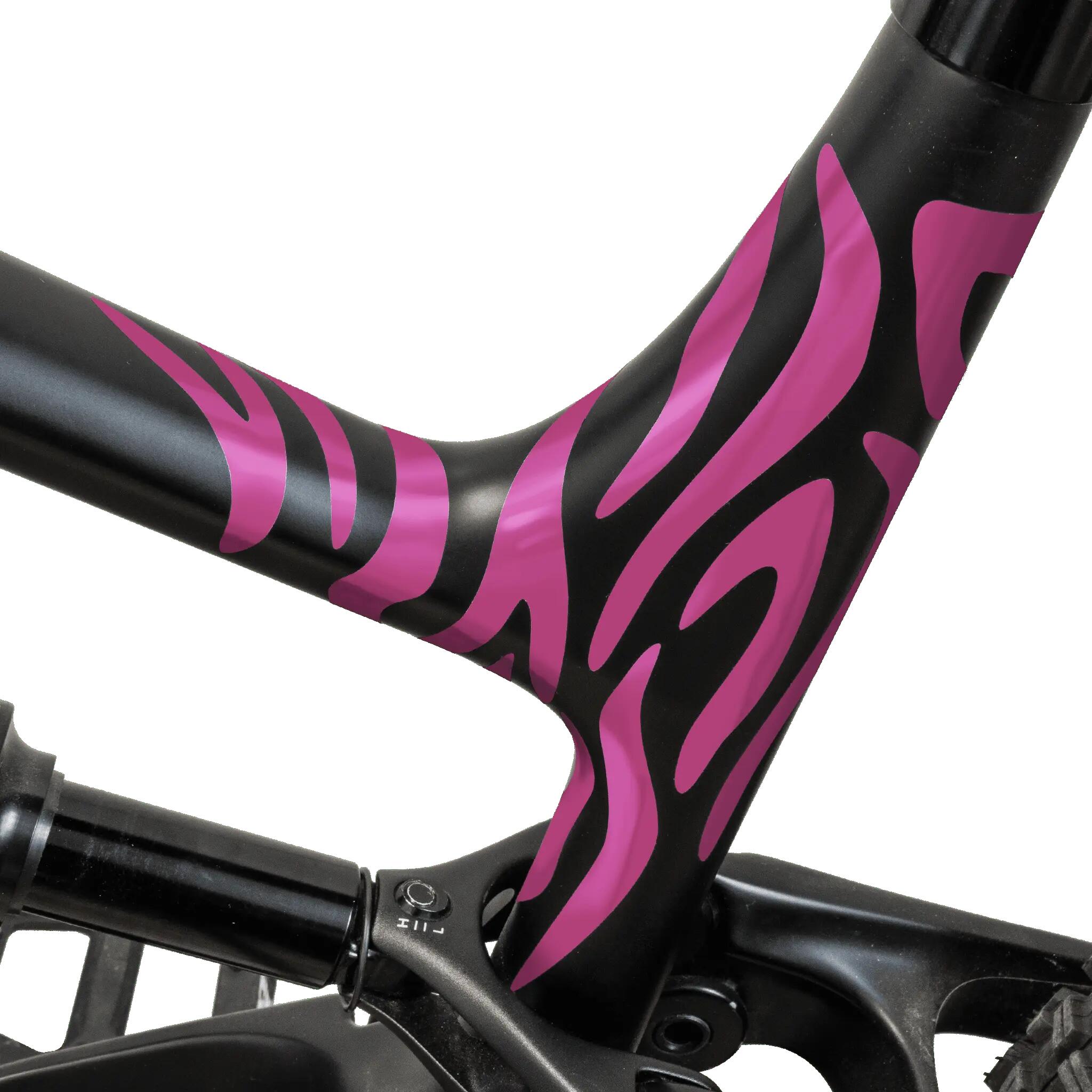 Fahrrad Zebra Aufkleber Set, 20x15 cm, Sticker für Rahmen & Helm, wetterfest 3/3