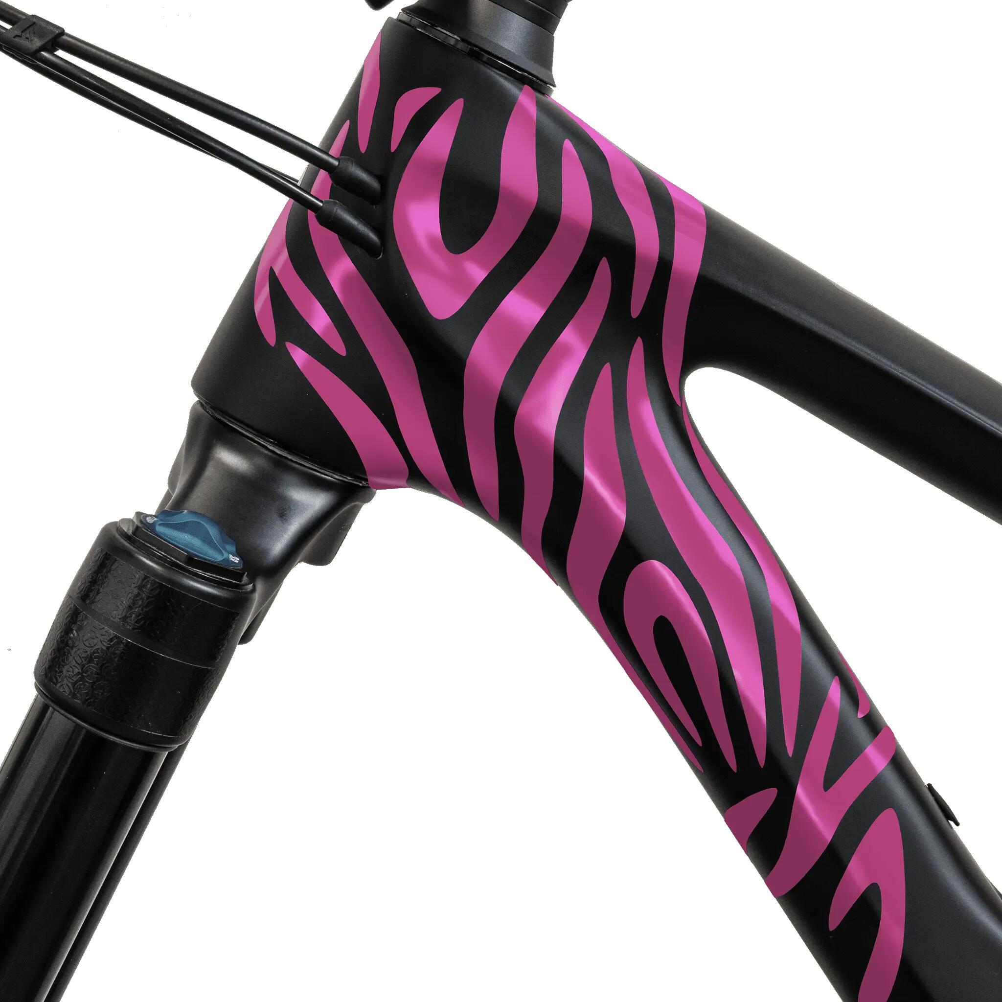 Fahrrad Zebra Aufkleber Set, 20x15 cm, Sticker für Rahmen & Helm, wetterfest 2/3