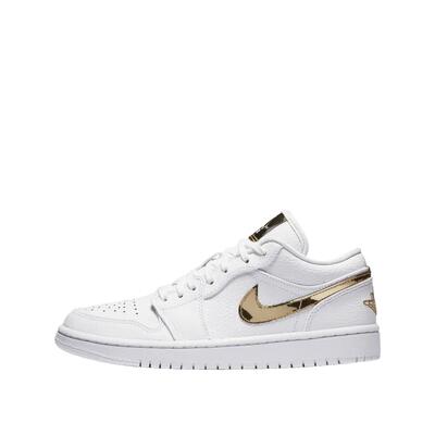 Nike air jordan 1 low se wit metaal goud