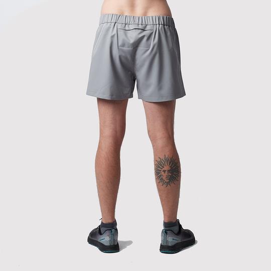 C2C Running Shorts Herren, nachhaltige kurze Laufhose, hellgrau, ohne Aufdruck