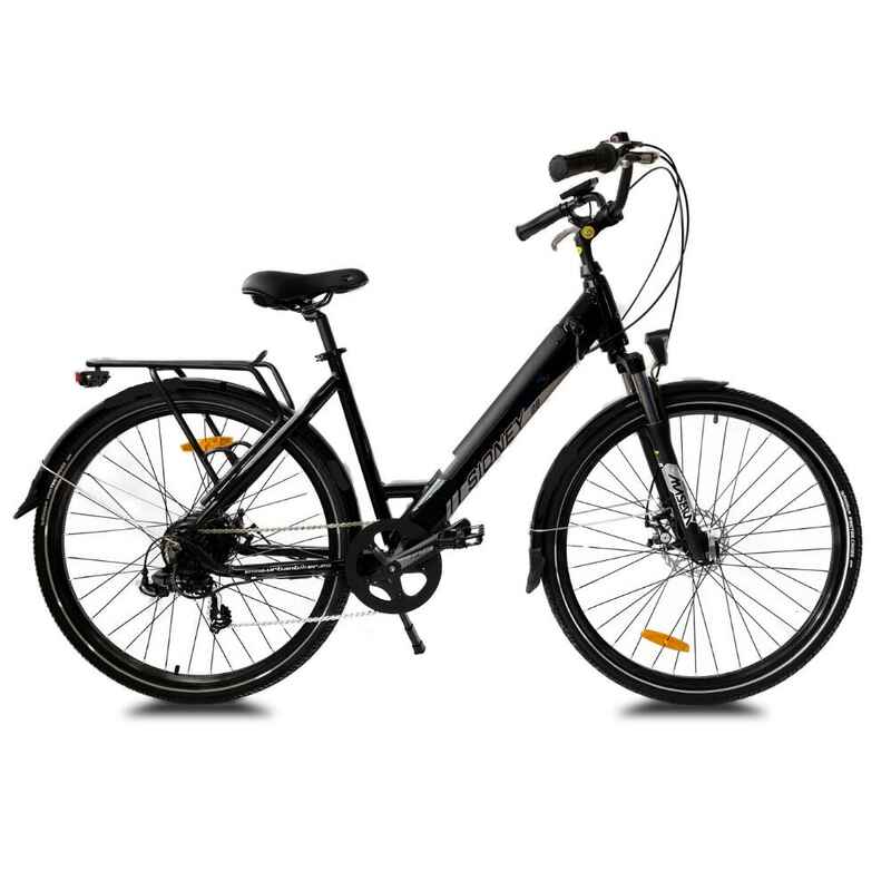 Sidney Urbanbiker City E-Bike  Zoll in schwarz