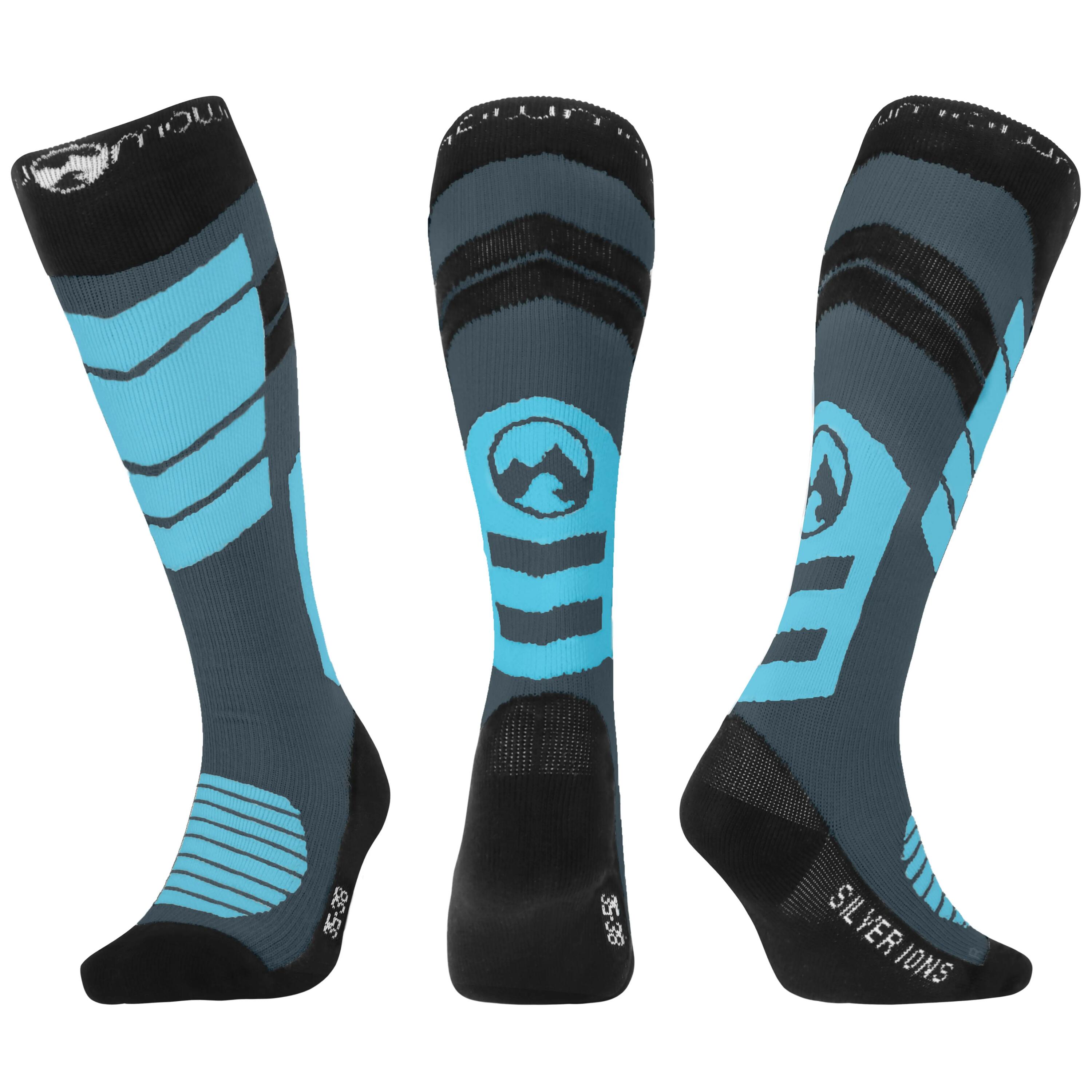 Chaussettes de ski unisexe Ibex (Aqua) 2/2