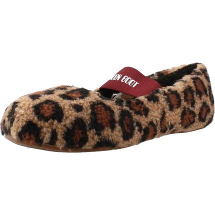 Buty MOON BOOT MB FLEECE BALLERINA LEOPARD Nadruk zwierzęcy