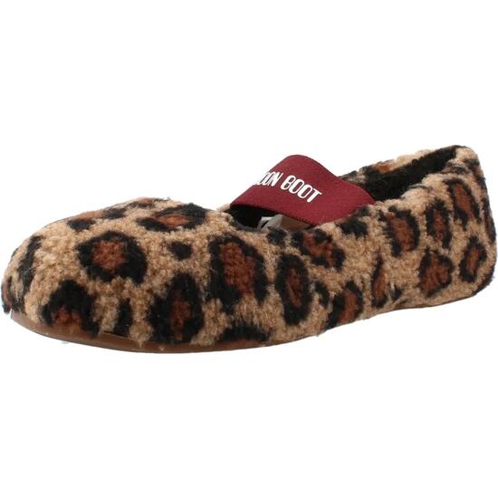 Buty MOON BOOT MB FLEECE BALLERINA LEOPARD Nadruk zwierzęcy