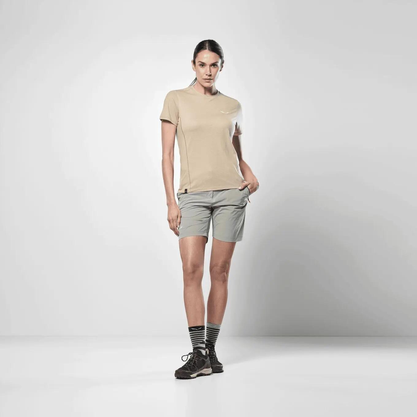 Salewa Puez Dry Women's Technical T-Shirt Beige 4/7