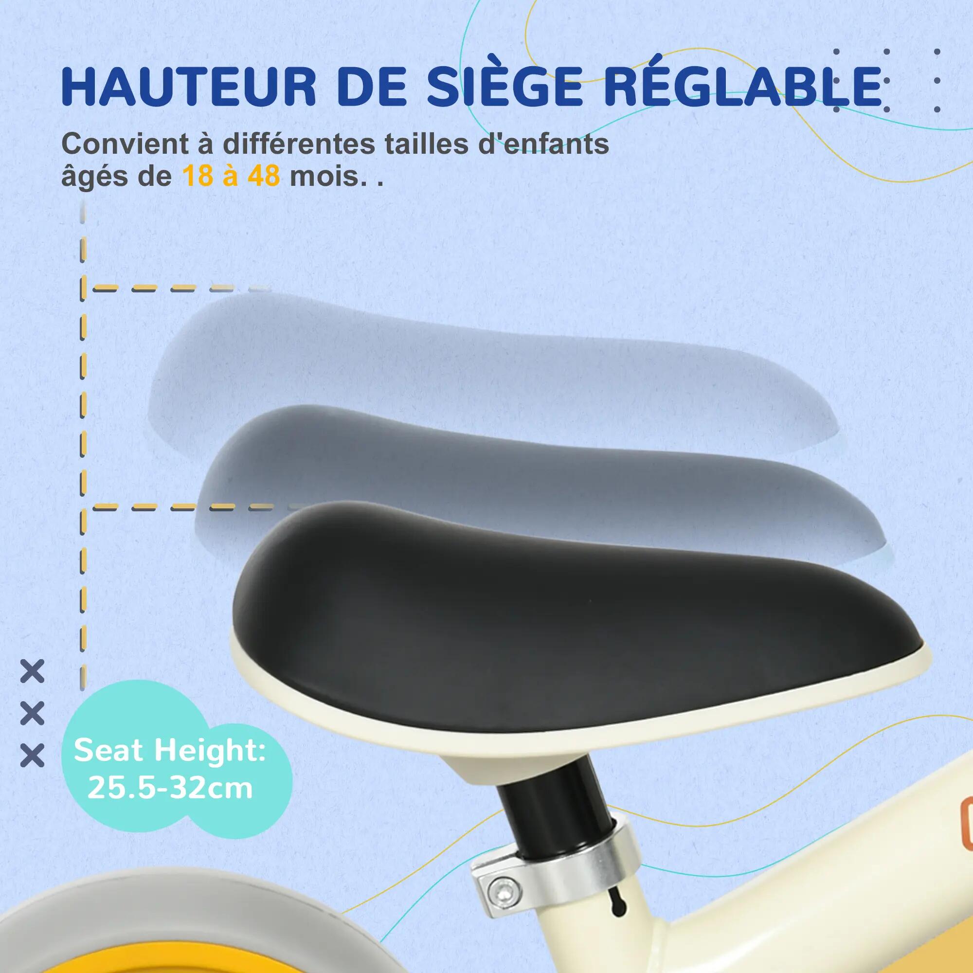 Draisienne enfant selle réglable roues EVA acier 3/5