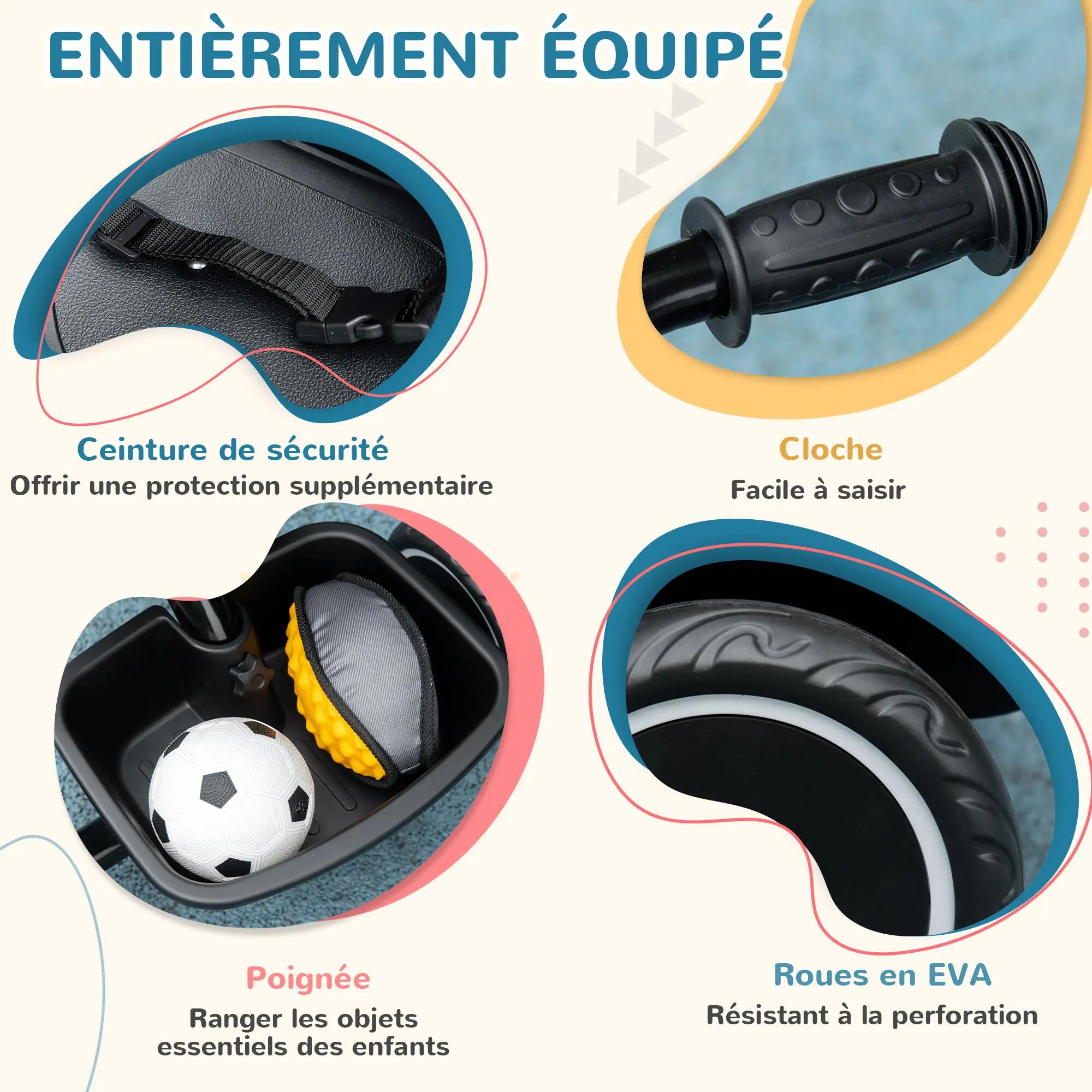 Tricycle pour enfant évolutif avec siège réglable 4/5