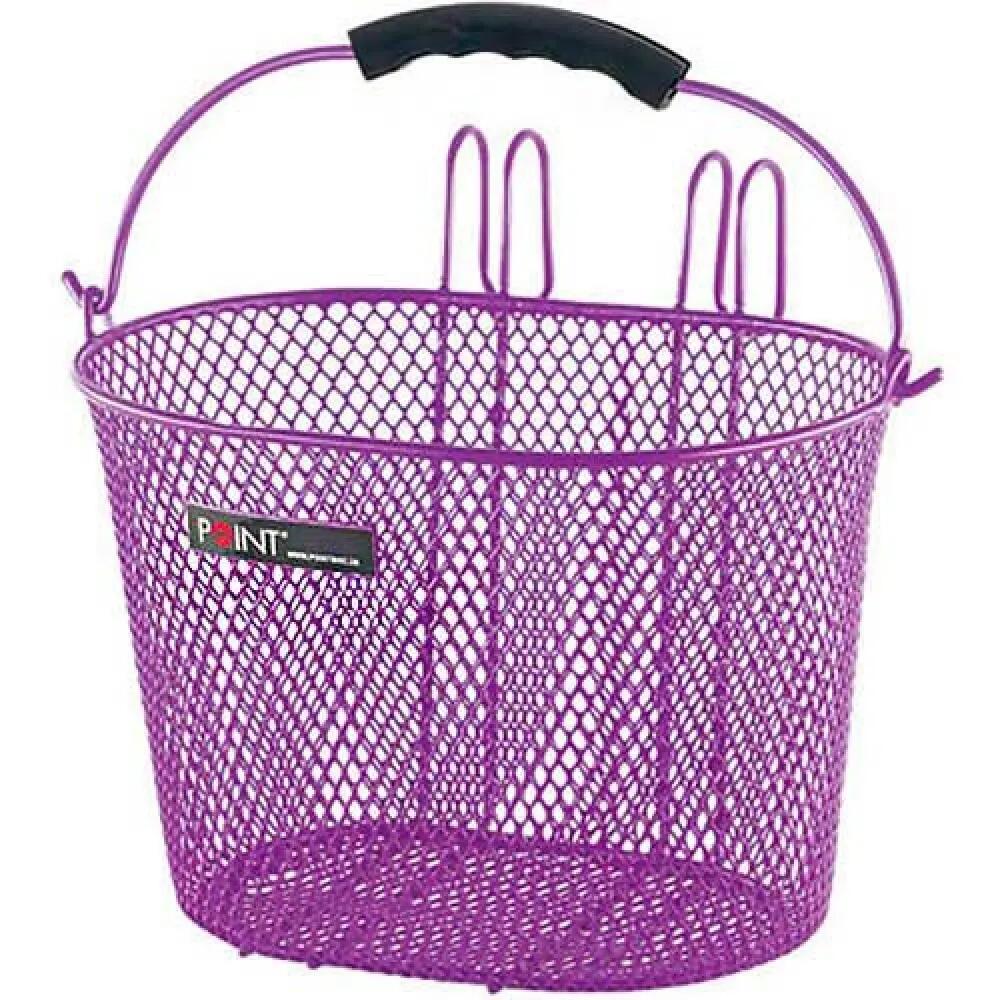Point panier enfant pour guidon à maille serrée violet 3/3