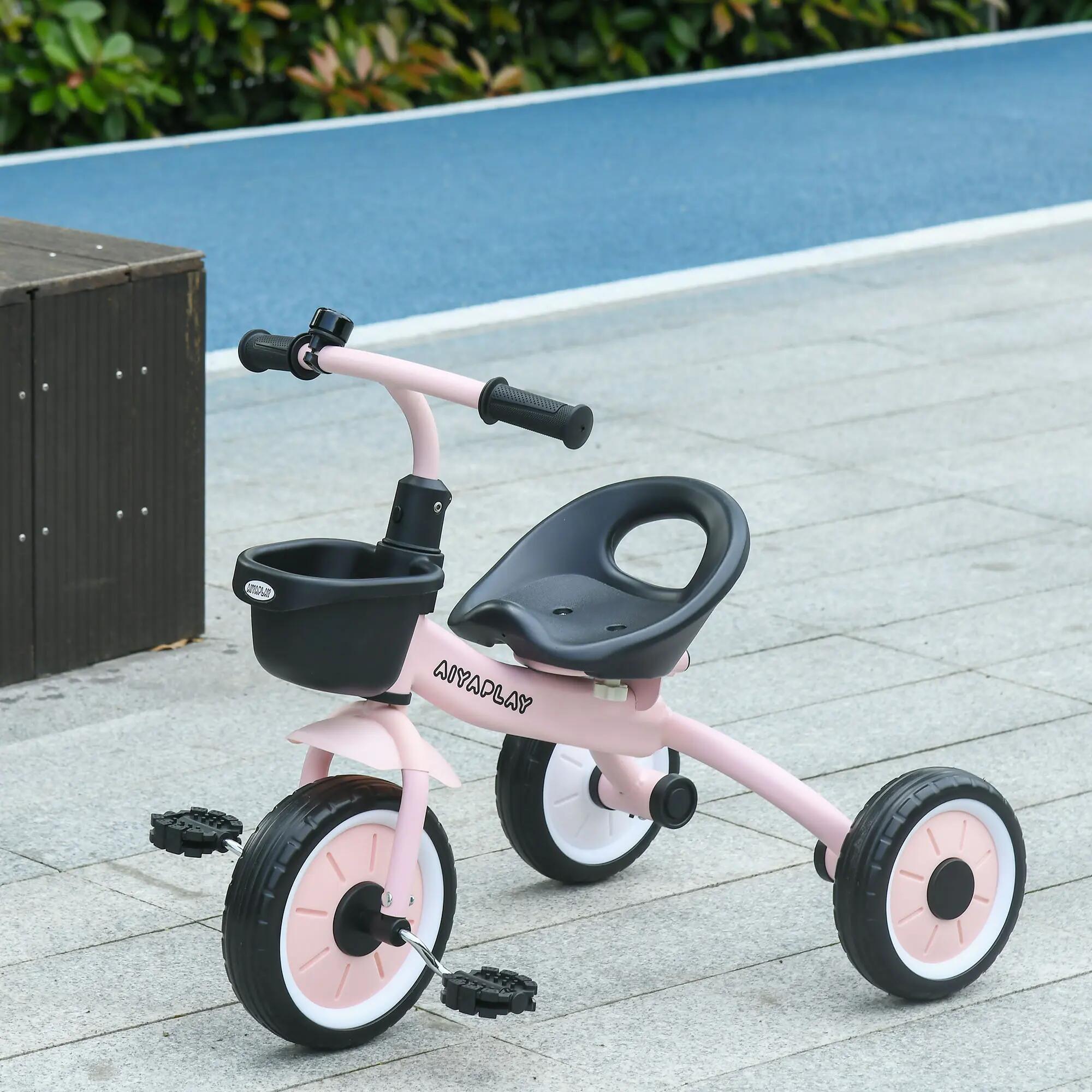 Tricycle enfant multi-équipé siège réglable métal 2/5
