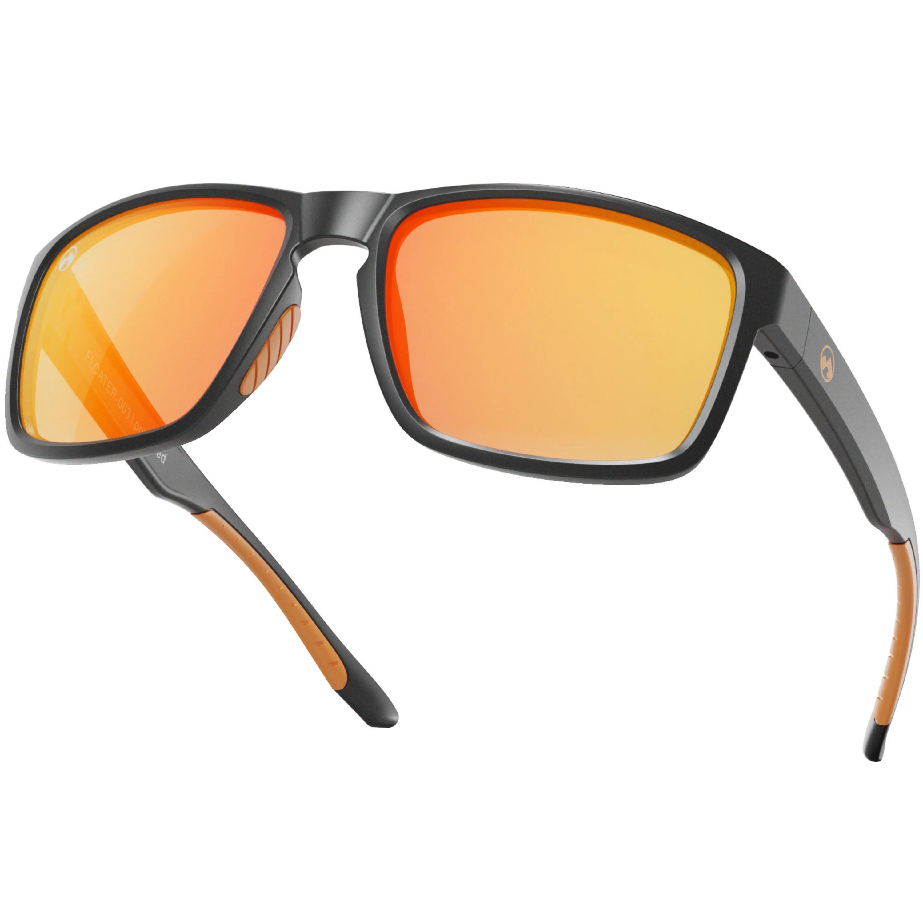 Unisex Sonnenbrille FLOATER-003 (Black | Orange) 4/5