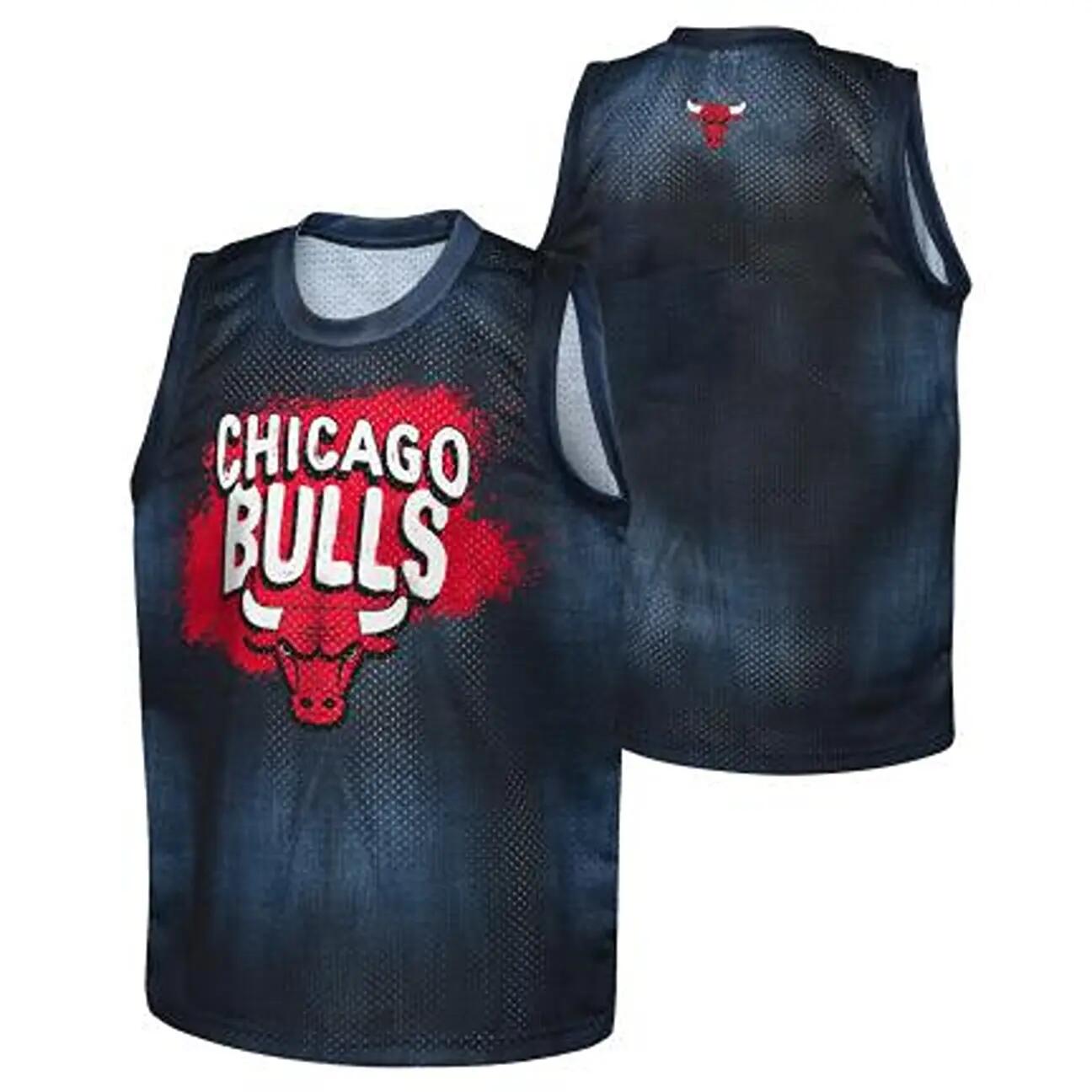 OUTERSTUFF NBA Heating Up Junior Chicago Bulls bleu marine débardeur 2/2