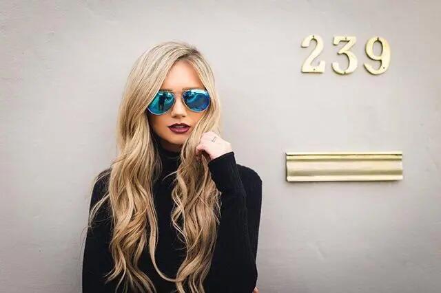 Unisex Sunglasses Maverick Kitty Hawk (Gold / Blue) 4/4