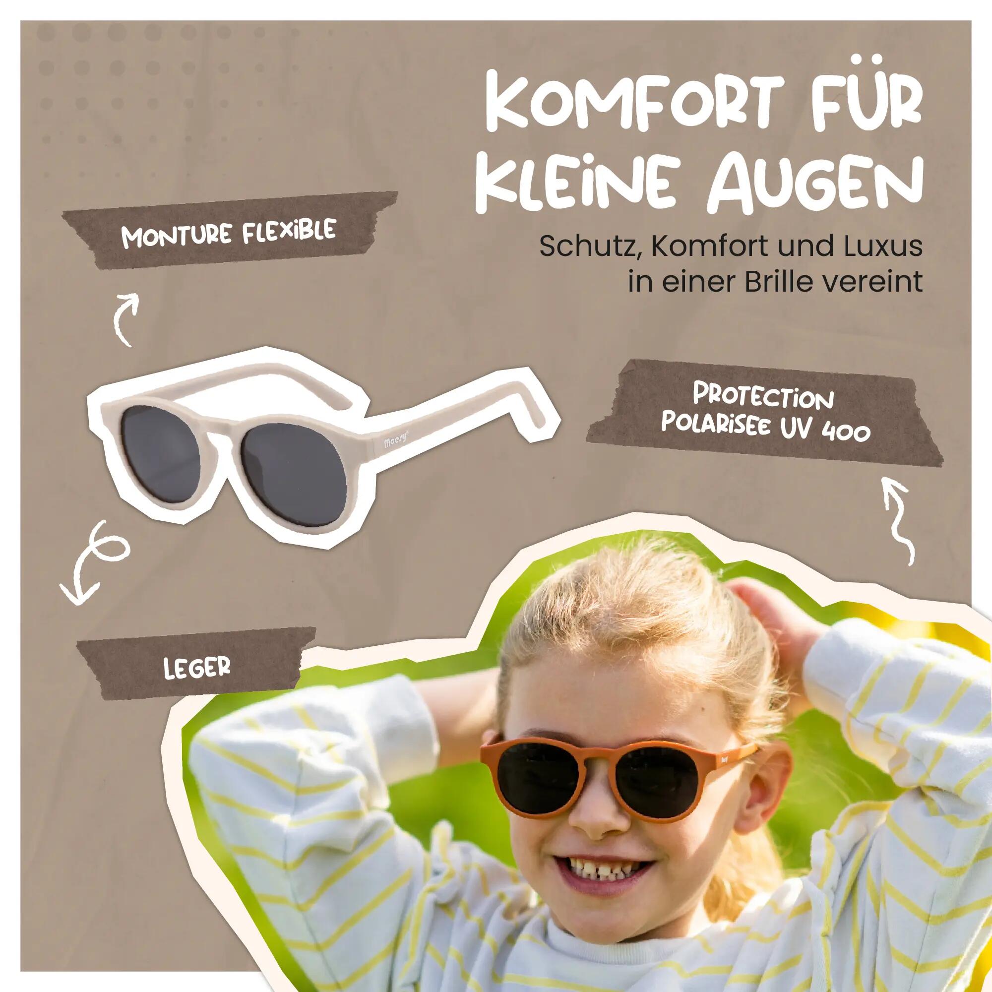Lunettes de soleil enfant Faela Beige 3-6 ans 2/6