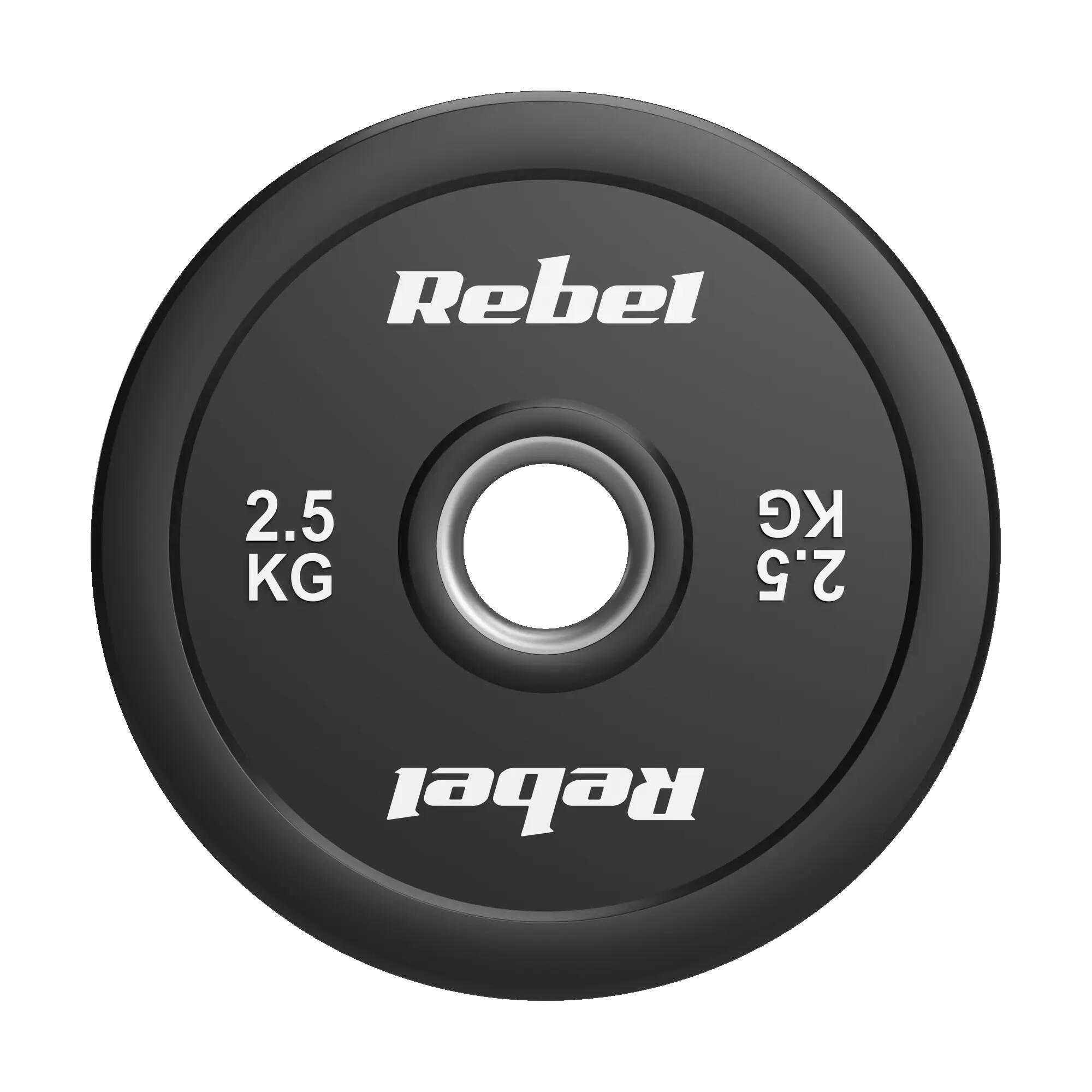Obciążenie olimpijskie gumowane BUMPER PREMIUM zestaw 2x2.5kg 51mm Rebel 3/7
