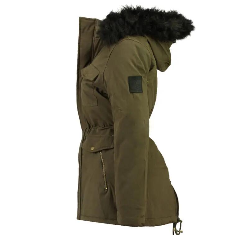 Parka - Escursionismo - Donna - Impermeabile, 4 tasche - Kaki 2/3