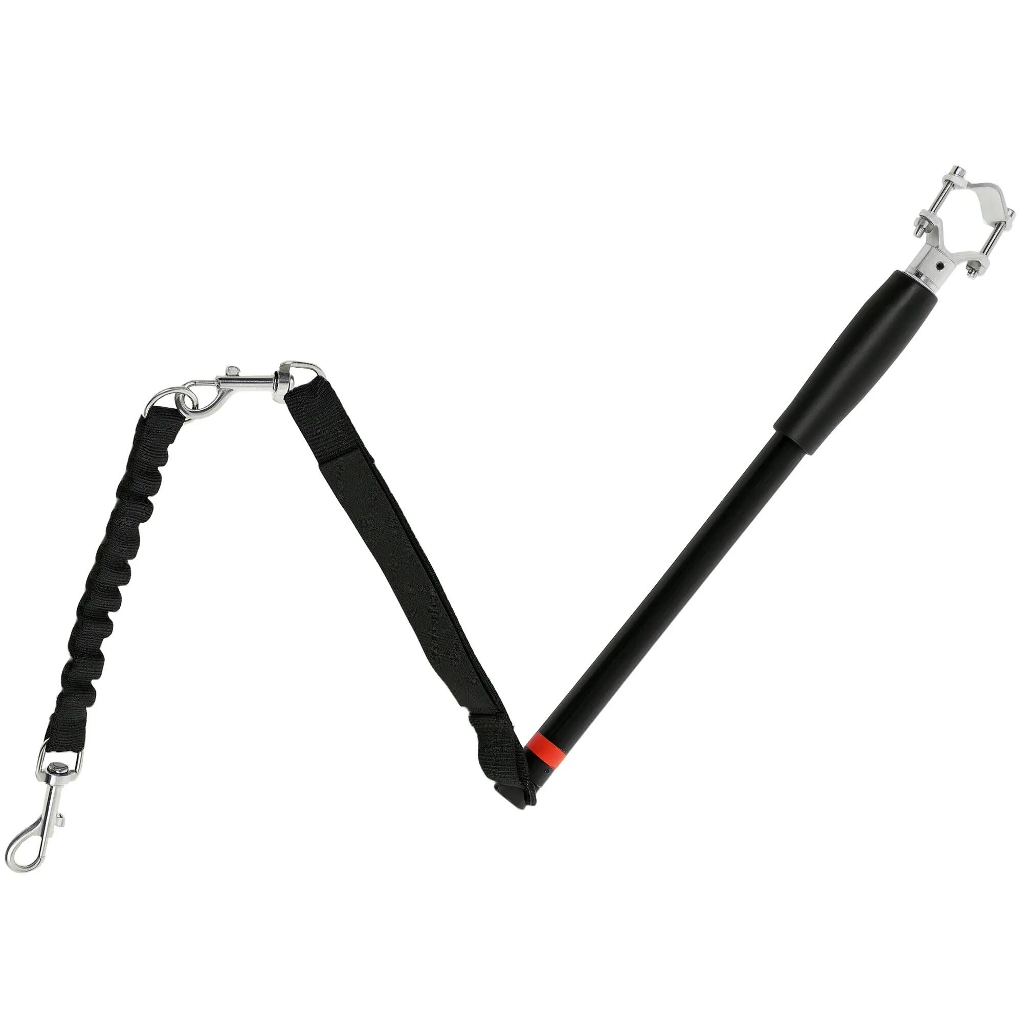 Laisse pour chien pour vélo 124 cm acier et polyester noir 5/5