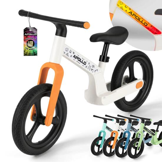 Bici senza pedali Bambini 2 anni luminosa Trailbuddy LED Bianco