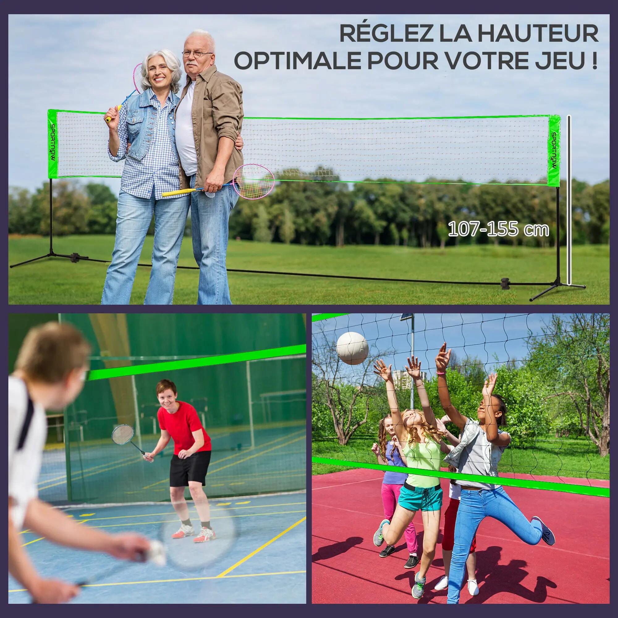 Ensemble set complet de badminton, pickleball et volleyball 3 en 1 réglable 5/5