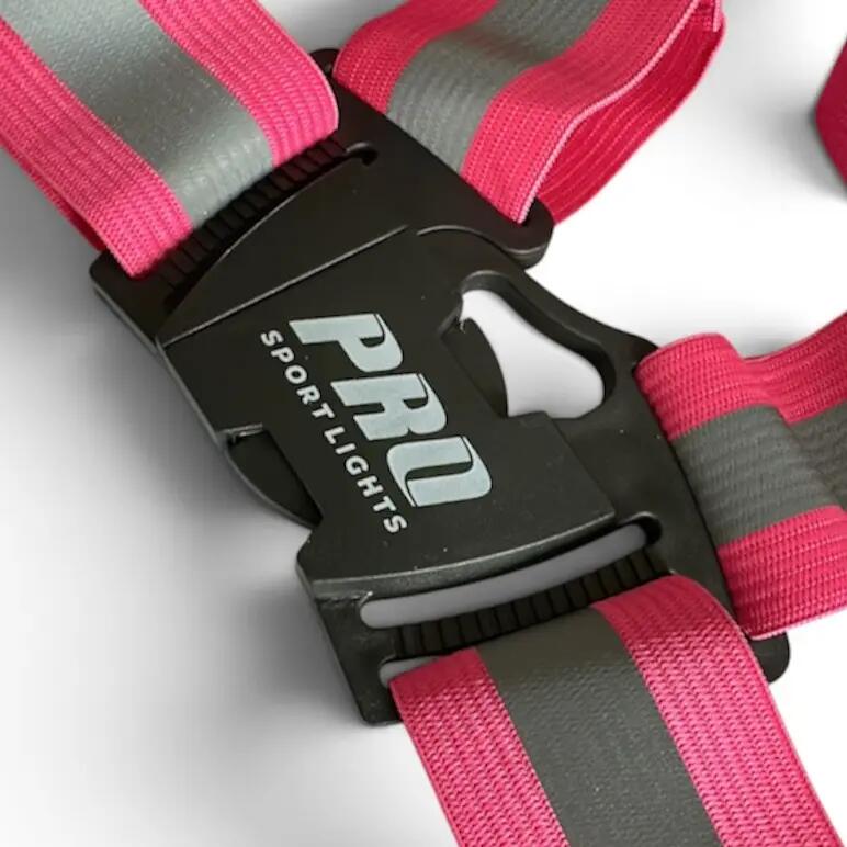Gilet de course à pied réfléchissant vélo taille unique, rose 3/7