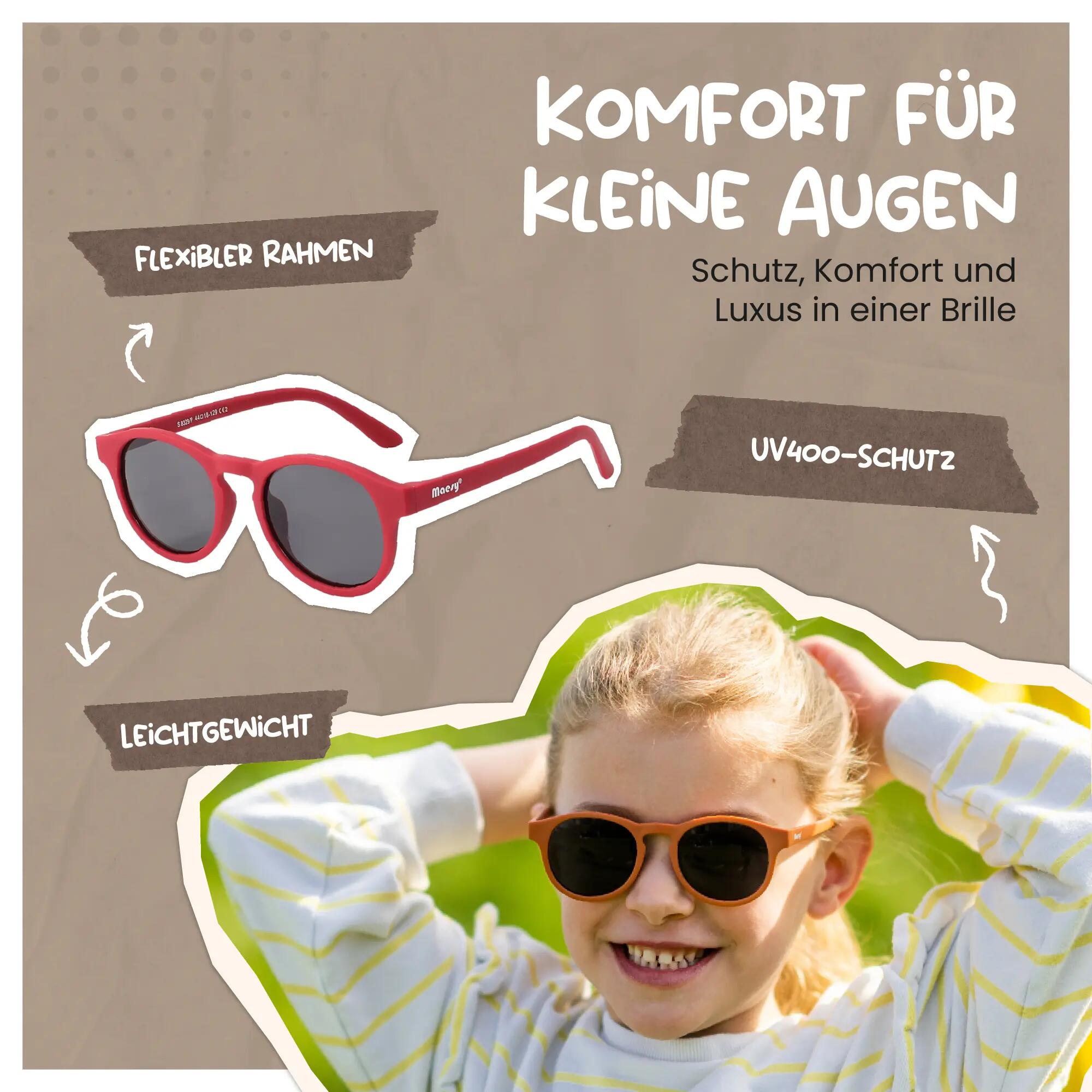 Lunettes de soleil enfant Faela Red 3-6 ans 2/6