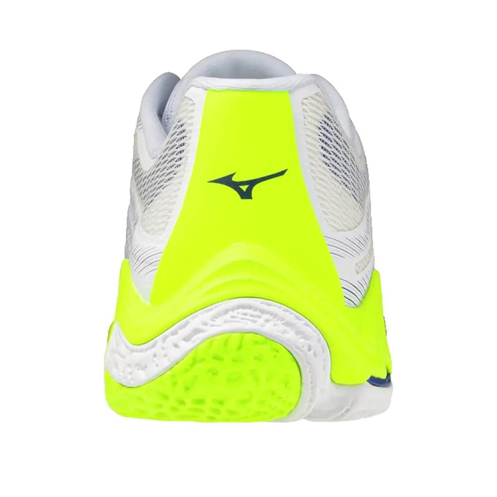 Volleybalschoenen Mizuno Wave Lightning Elite Wit/Geel/Bright Blue 5/6