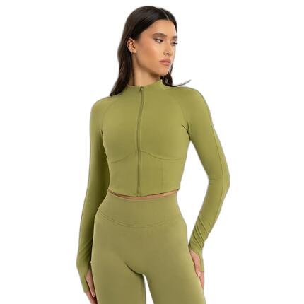 Damen Zip-Hoodie Gym Glamour Corset