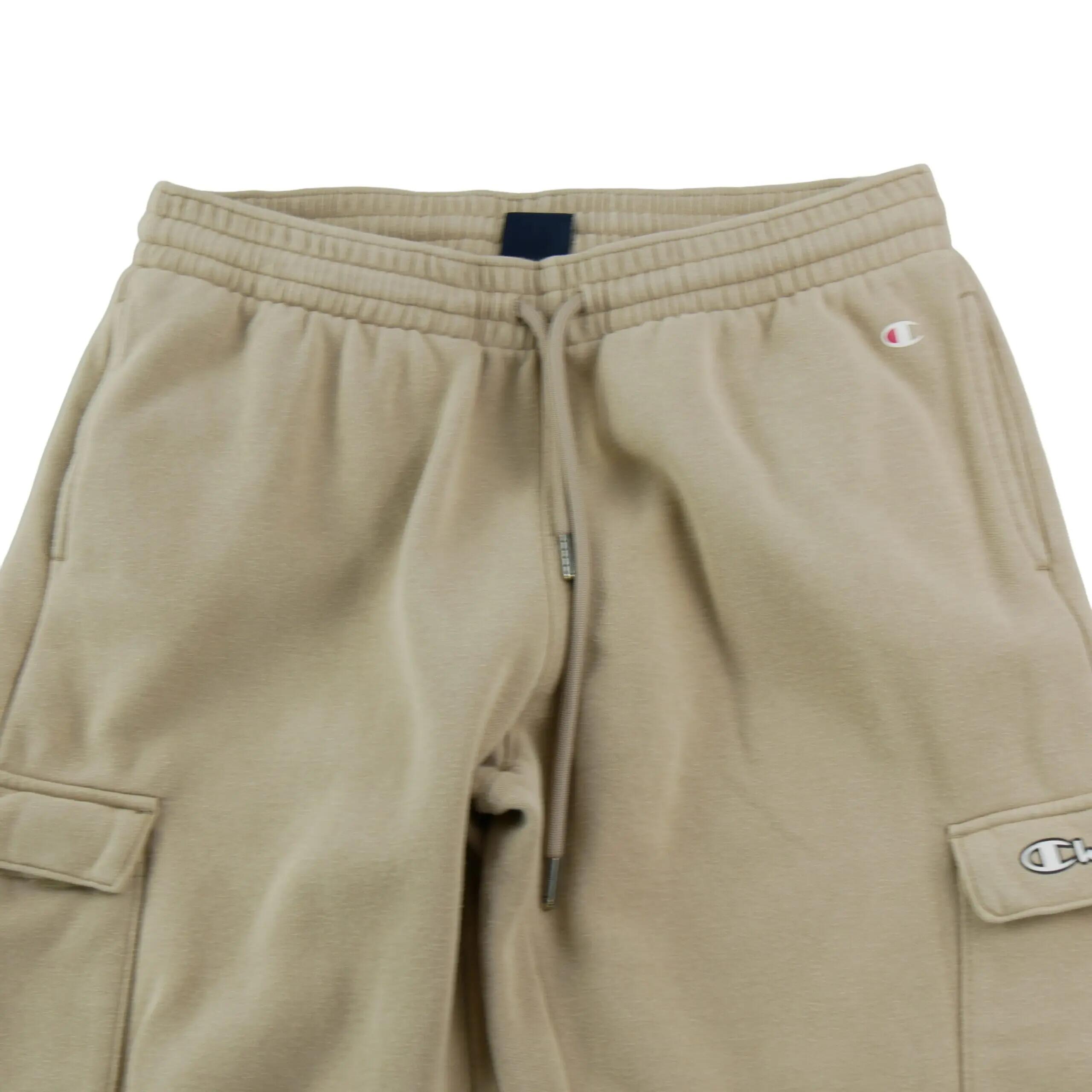Second life - Spodnie dresowe męskie Cargo Joggers beżowe - Stan dobry 4/10