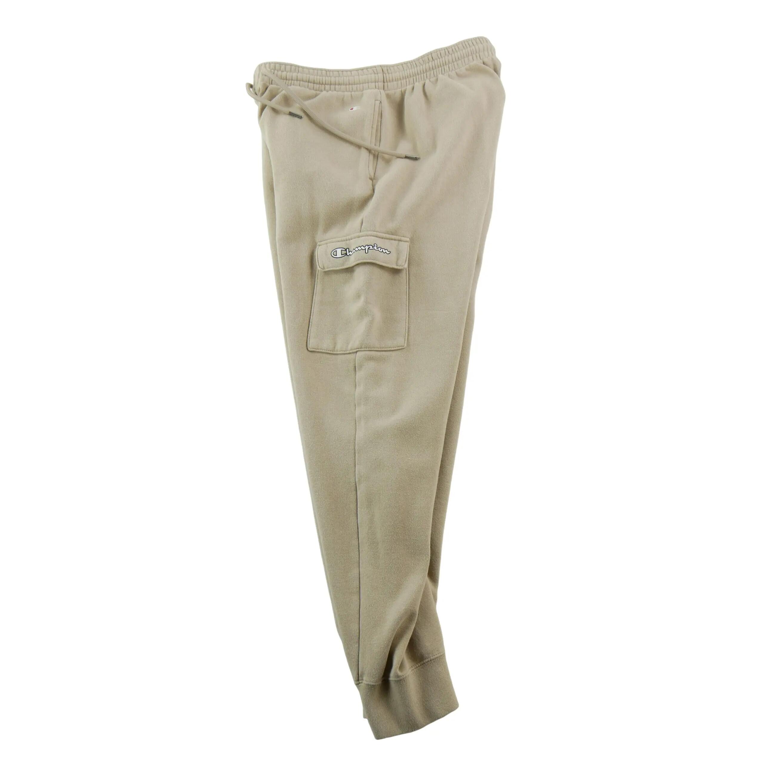 Second life - Spodnie dresowe męskie Cargo Joggers beżowe - Stan dobry 3/10