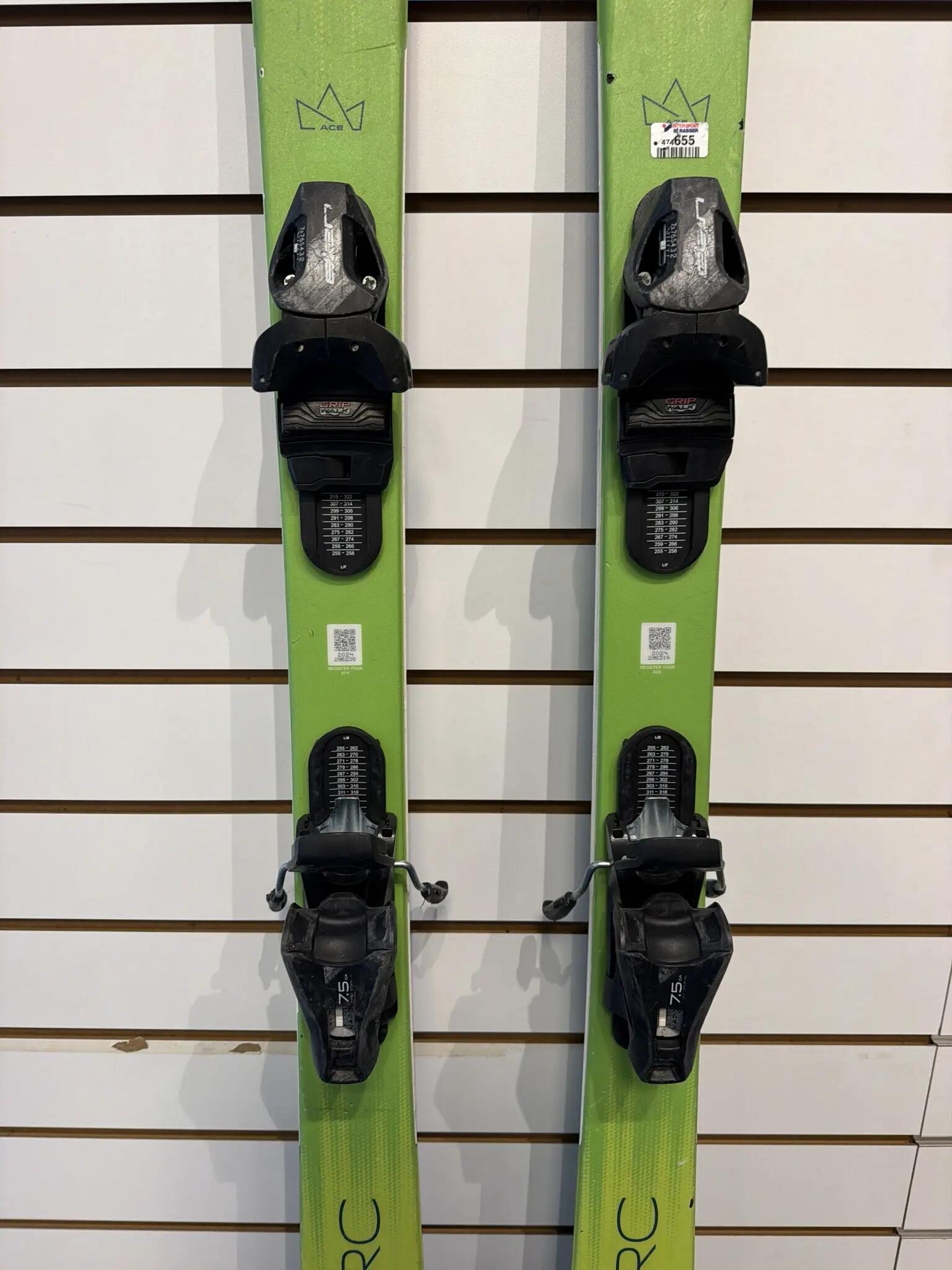 Reconditionné - Ski Elan ACE RC Junior Ski + EL 7.5 GW Binding-120 2/6