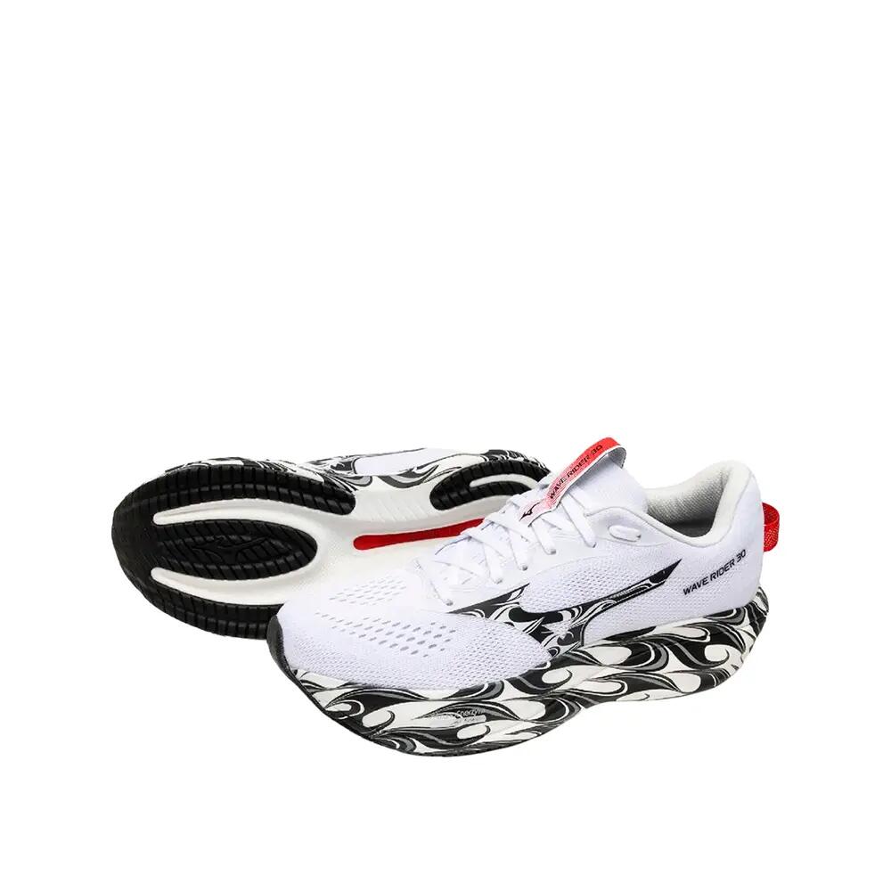 Mizuno Wave Rider 30 Disclosure Weiß/Schwarz/Rot 7/8