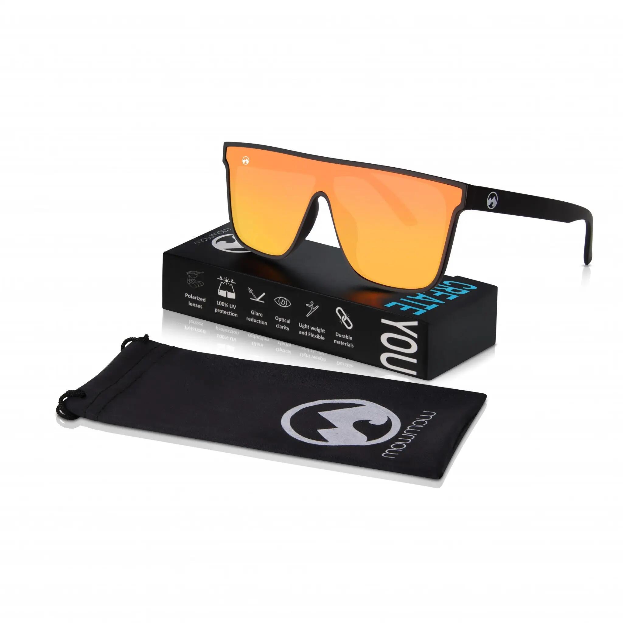 Lunettes de soleil unisexe Blaze (Black | Orange) 3/5