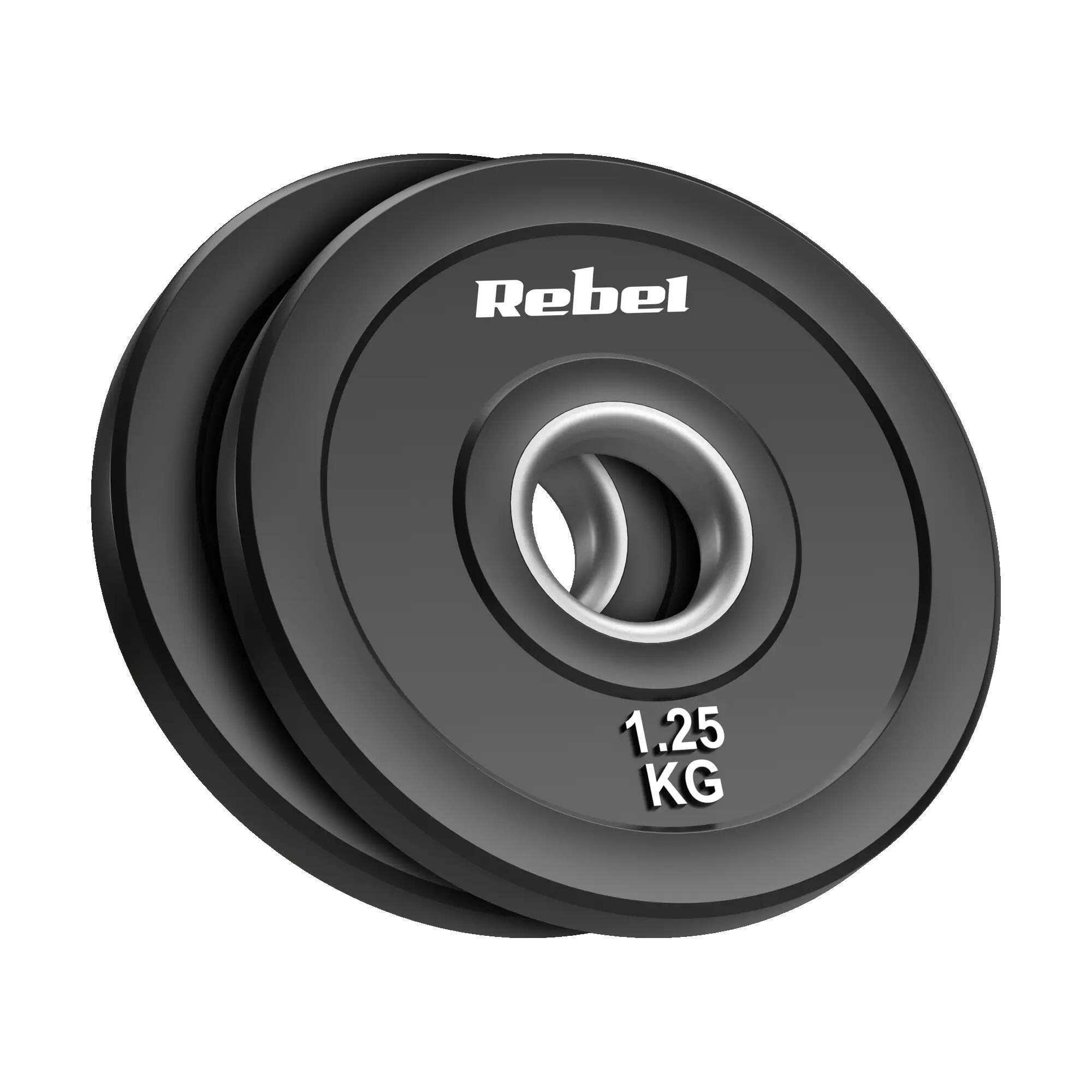Obciążenie olimpijskie gumowane BUMPER 51 mm  2x1.25kg Rebel 1/7
