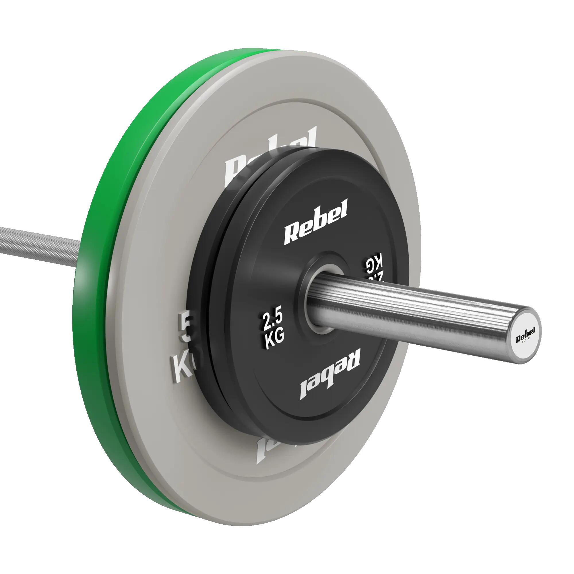 Obciążenie olimpijskie gumowane BUMPER PREMIUM zestaw 2x2.5kg 51mm Rebel 6/7