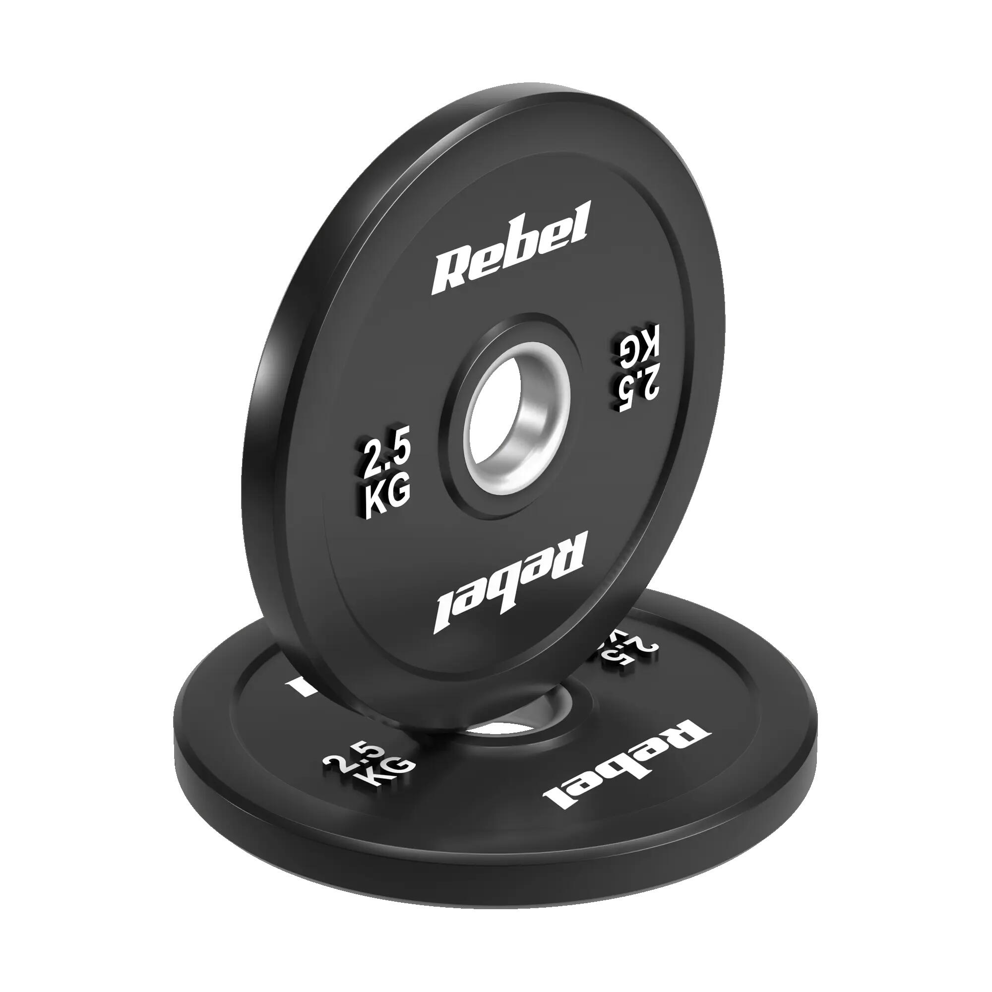 Obciążenie olimpijskie gumowane BUMPER PREMIUM zestaw 2x2.5kg 51mm Rebel 5/7