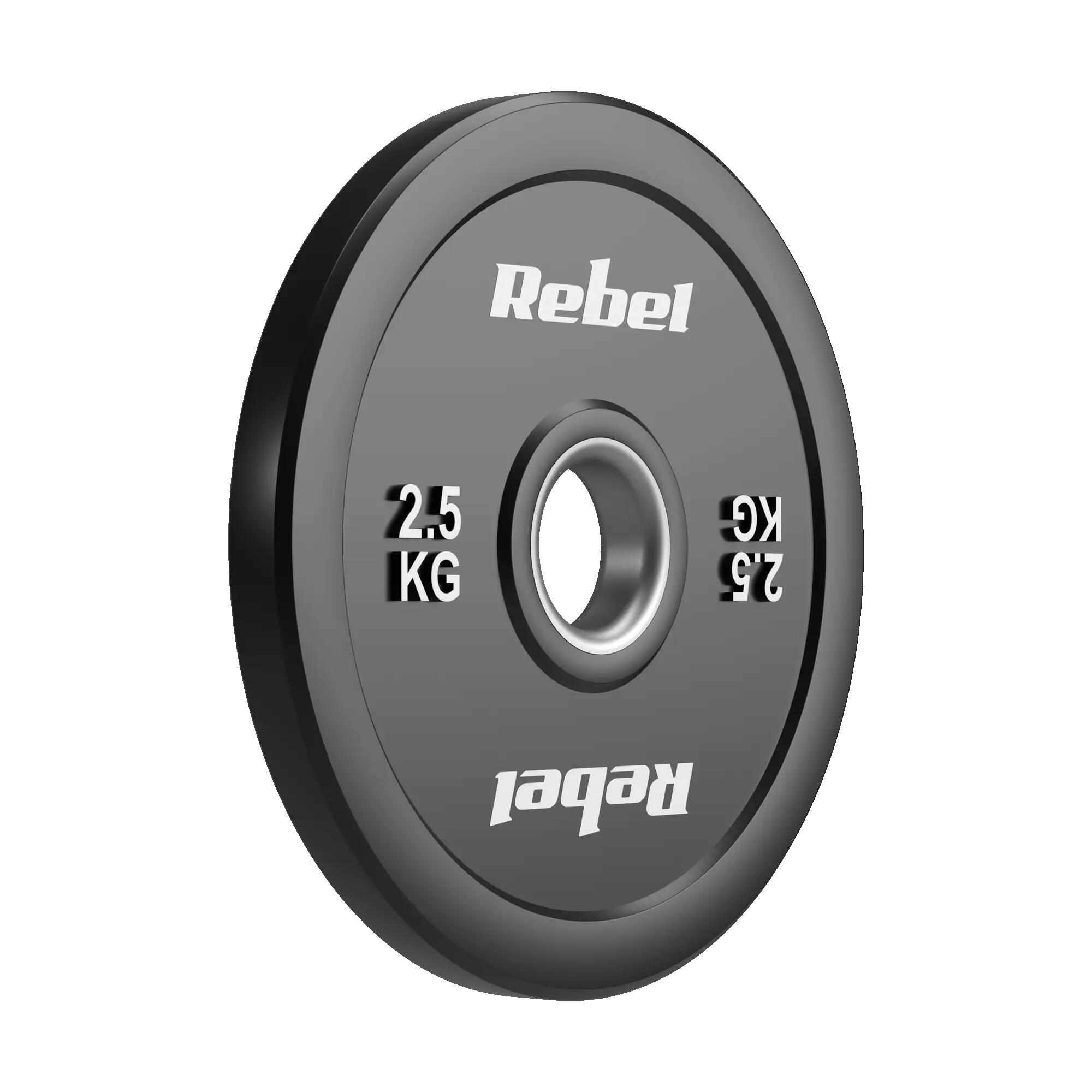 Obciążenie olimpijskie gumowane BUMPER PREMIUM zestaw 2x2.5kg 51mm Rebel 4/7