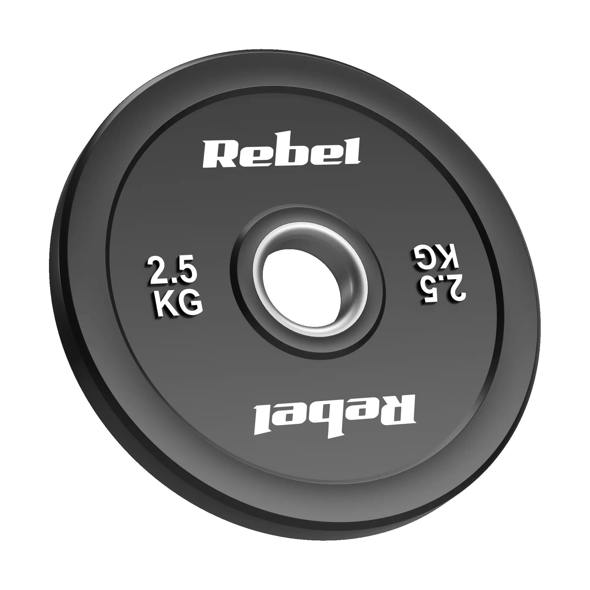 Obciążenie olimpijskie gumowane BUMPER PREMIUM zestaw 2x2.5kg 51mm Rebel 2/7