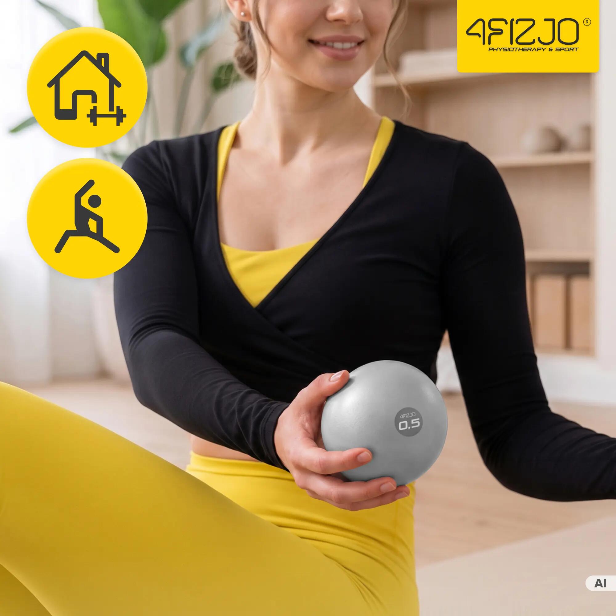 Piłki obciążeniowe do pilatesu toning ball z piaskiem zestaw 4FIZJO 3/13