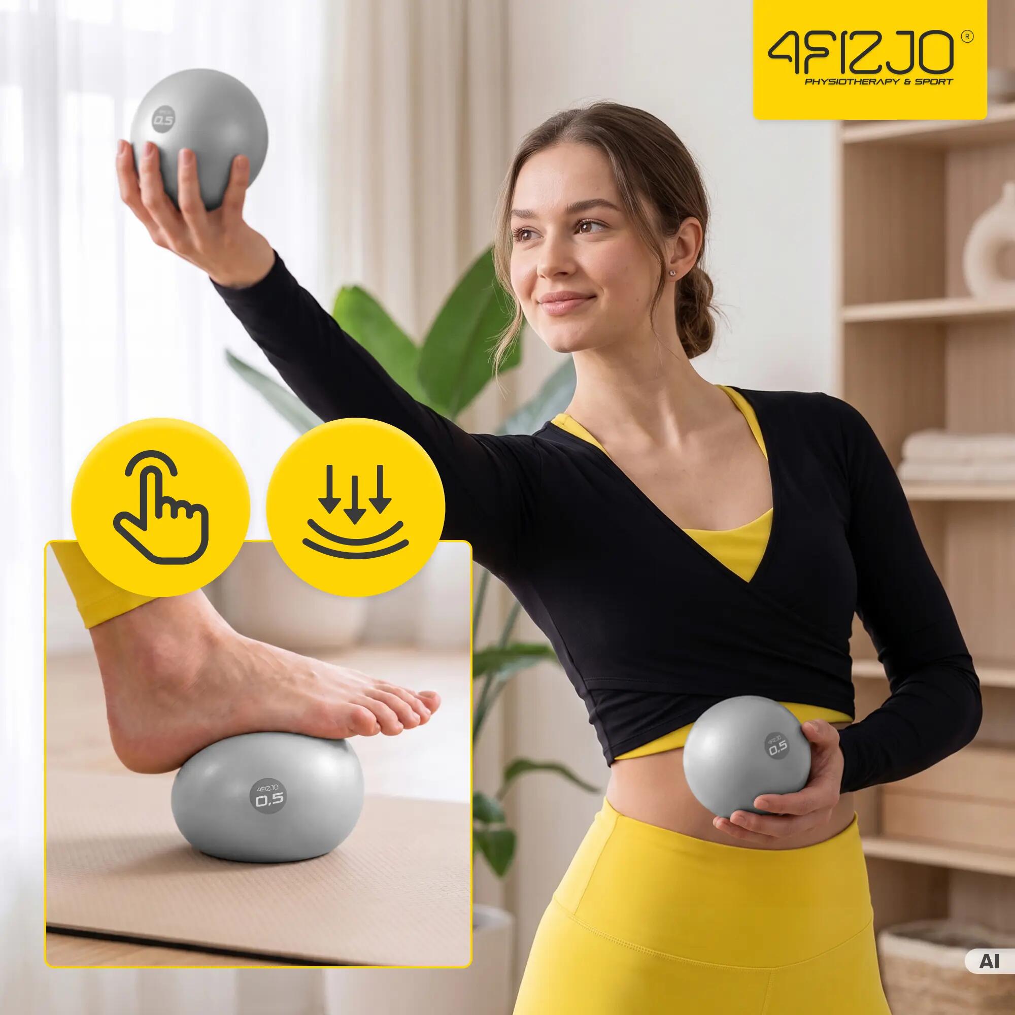 Piłki obciążeniowe do pilatesu toning ball z piaskiem zestaw 4FIZJO 2/13