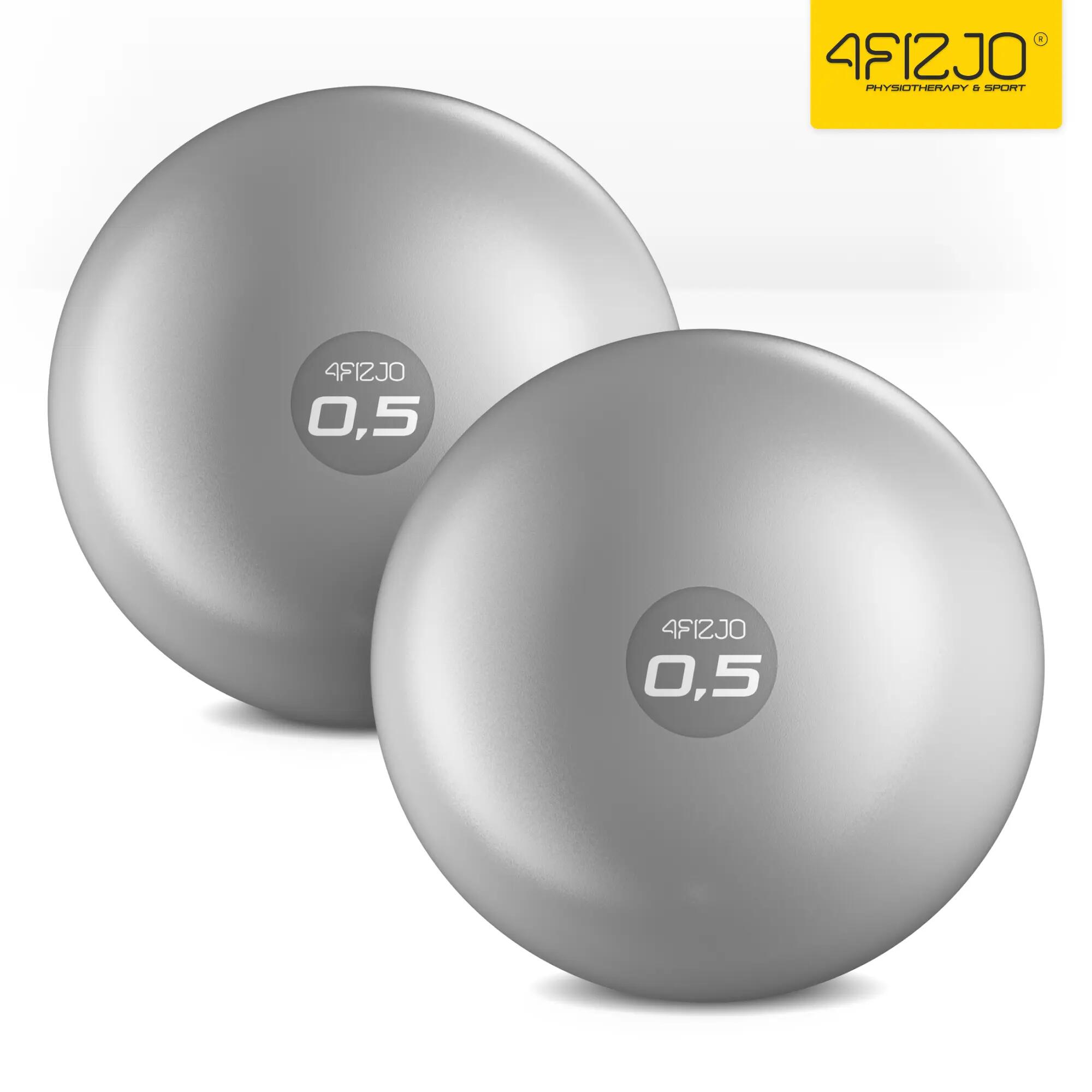Piłki obciążeniowe do pilatesu toning ball z piaskiem zestaw 4FIZJO 12/13