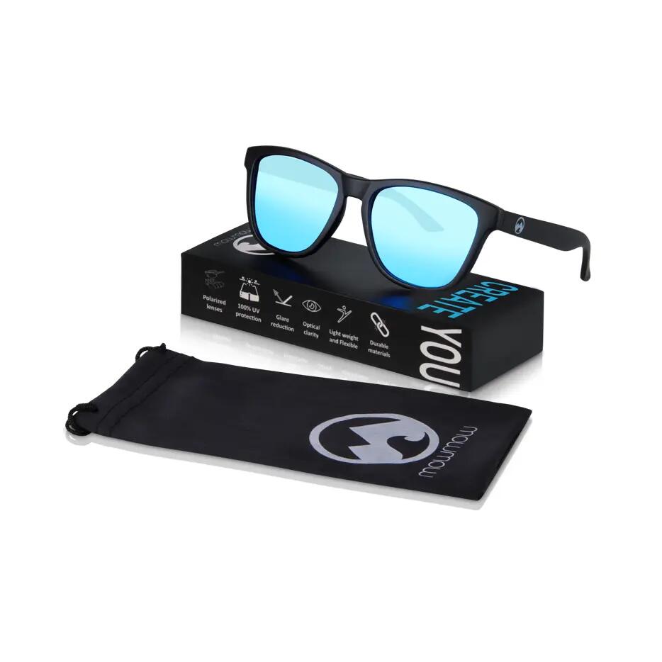 Lunettes de soleil unisexe Halo (Black | Blue Mirror) 4/4
