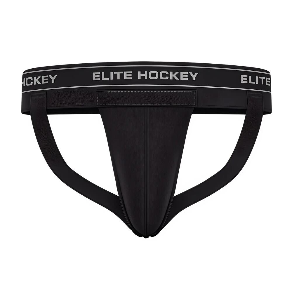 ELITE HOCKEY PRO Deluxe Support With CUP, SENIOR, S 30 - 34 black adult Strap